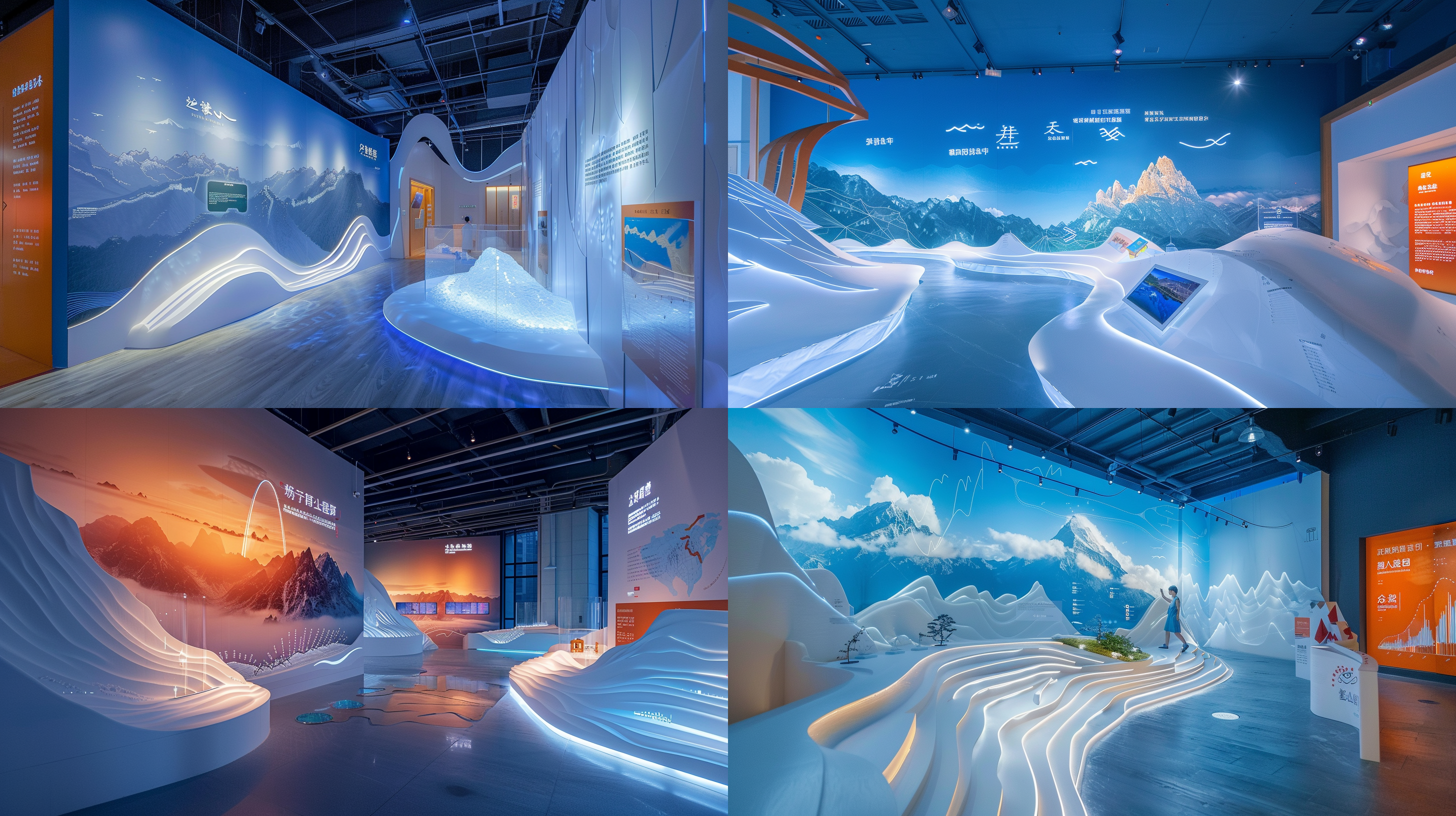 冰淇淋山脉，建筑摘要，浮动透明图形，受到平山郁夫的启发，数据可视化，设计奖得主，zillow室内，连接性，艺术站热门，博馆展览，艺术论坛，有影响力的平面设计，线条流畅，抽象几何，色彩饱满，视觉冲击力强。