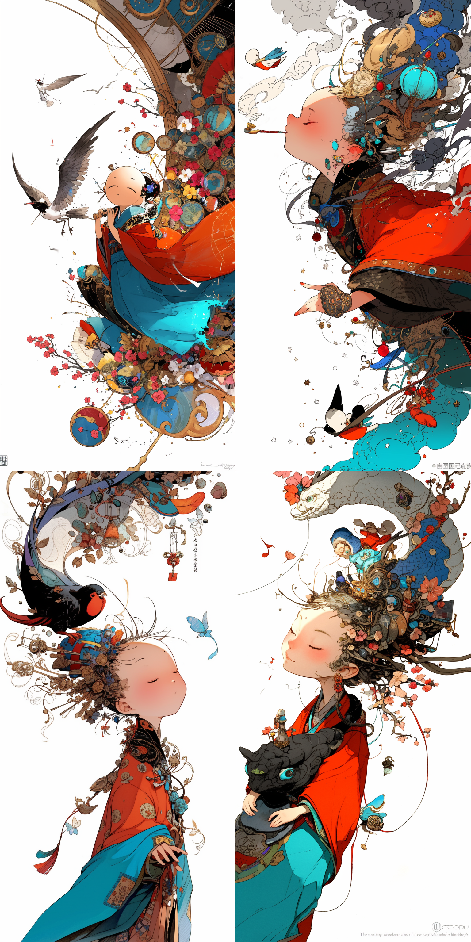 抽象线条，像藤蔓一样的五线谱，华丽音符，魔法元素丰富，时间静止，背景图案。