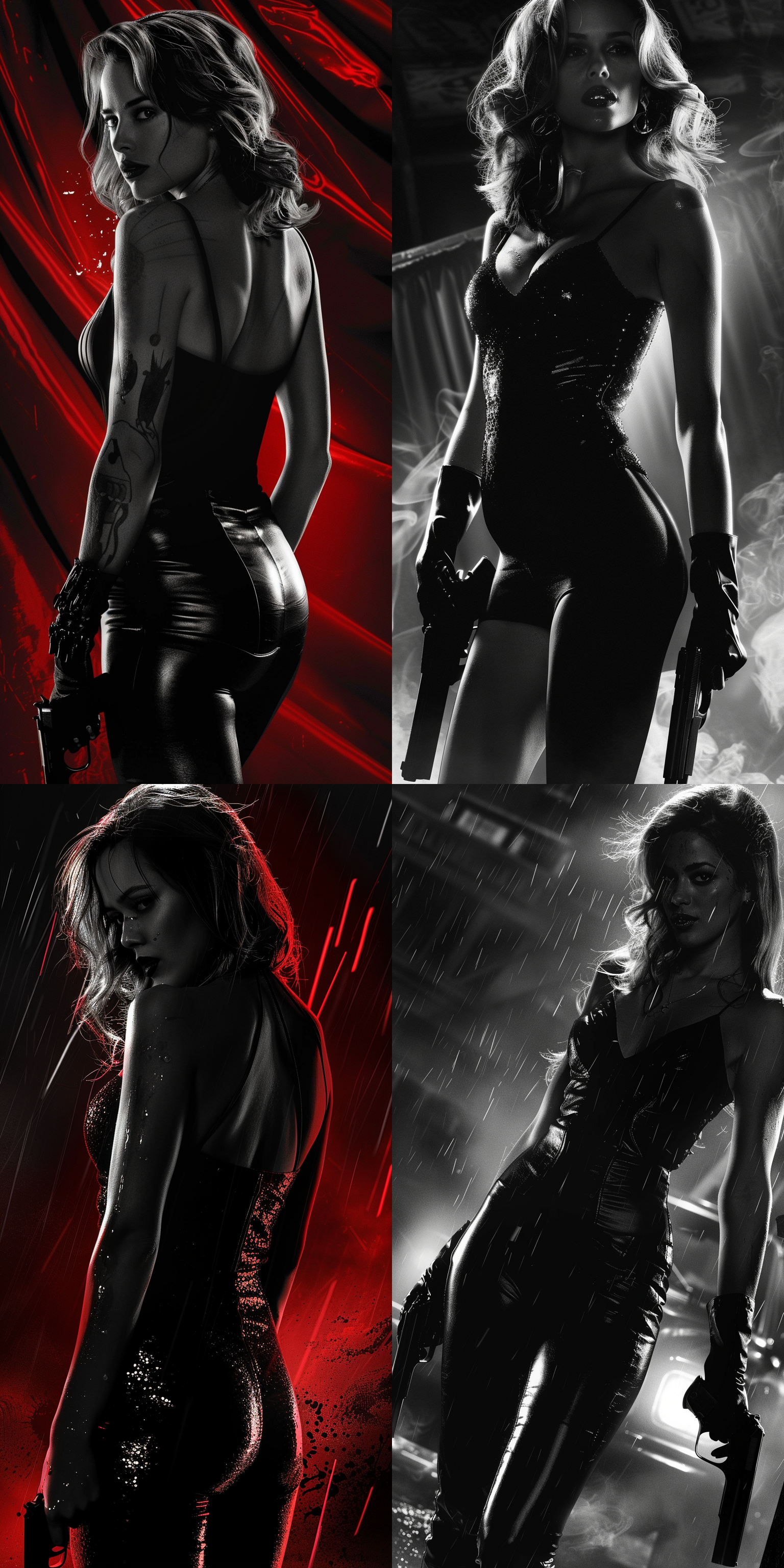 杰西卡阿尔芭，sin city,全身，电影海报，4k