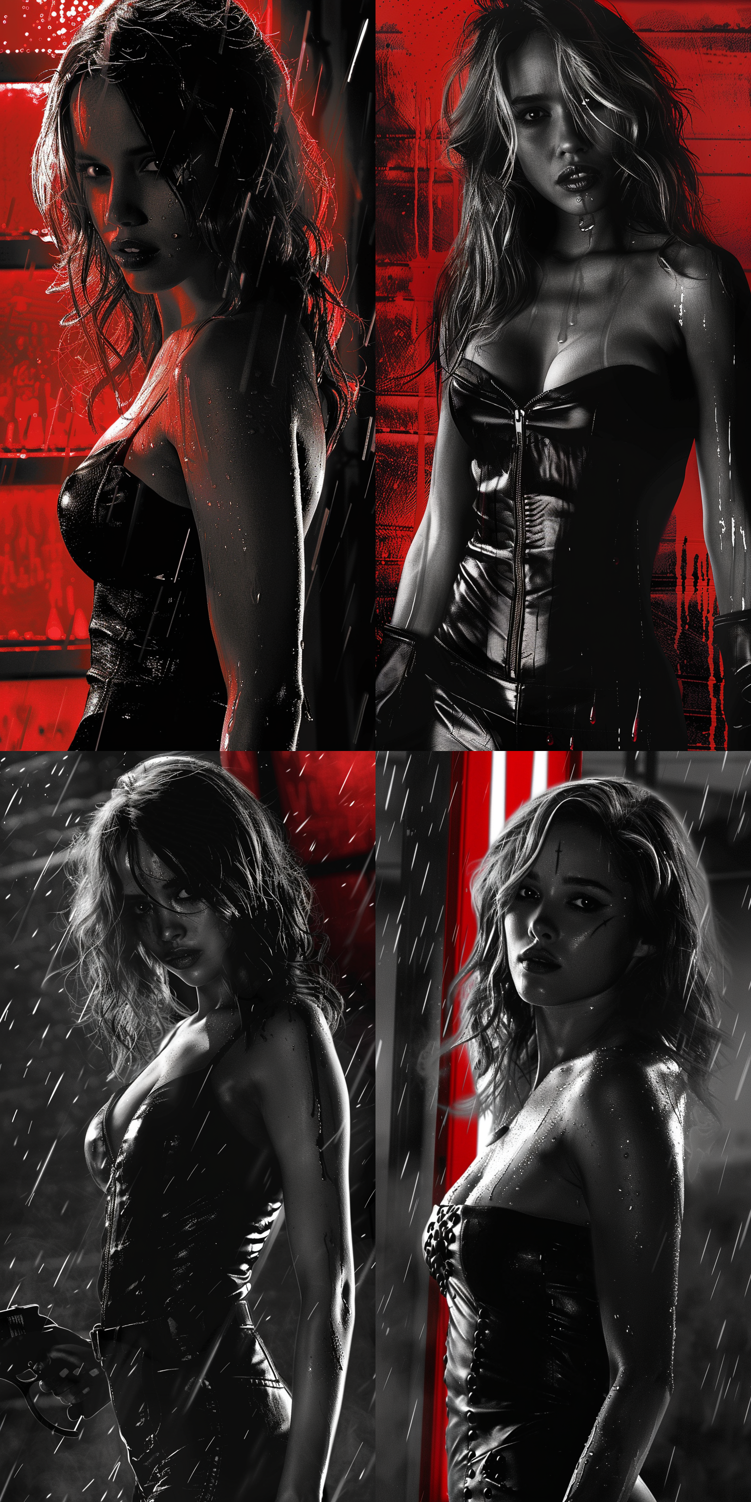 杰西卡阿尔芭，sin city,全身，电影海报，4k