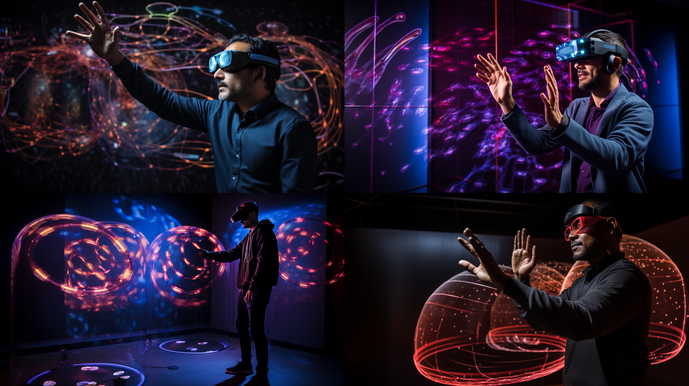 一位教授使用沉浸式虚拟现实，对s形螺旋的基因进行编辑，用手指操作