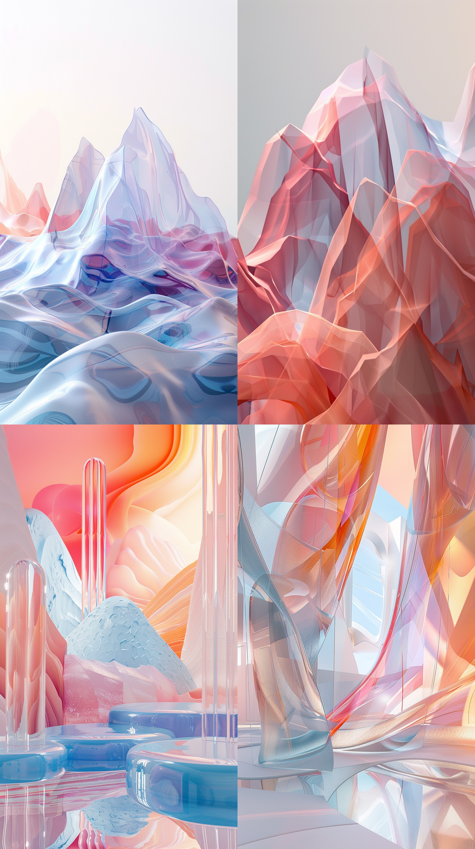 冰淇淋山脉，建筑摘要，浮动透明图形，受到平山郁夫的启发，数据可视化，设计奖得主，zillow室内，连接性，艺术站热门，博馆展览，艺术论坛，有影响力的平面设计，线条流畅，抽象几何，色彩饱满，视觉冲击力强