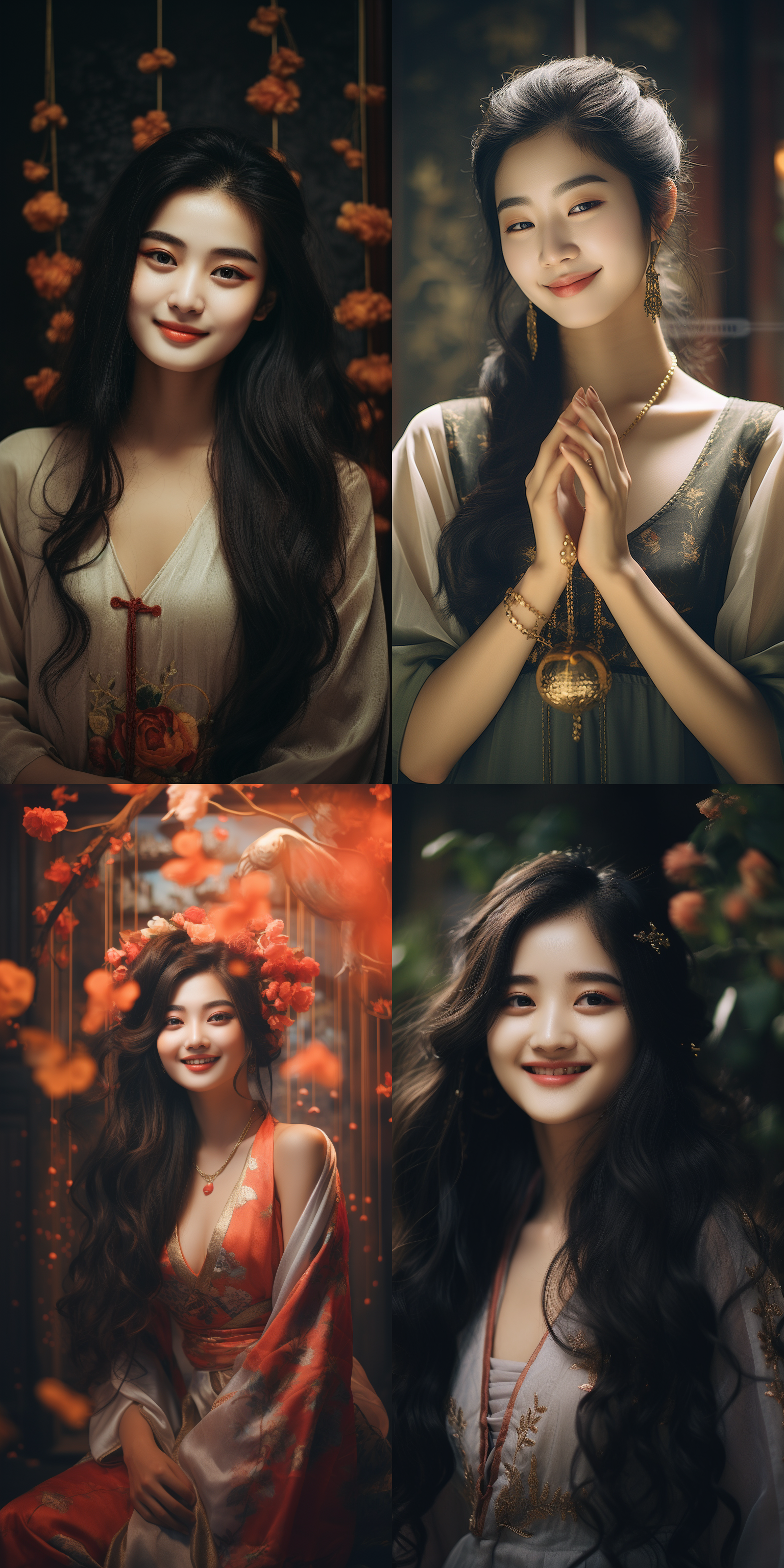 可爱的女生，微笑，女神，人像摄影，亚洲审美