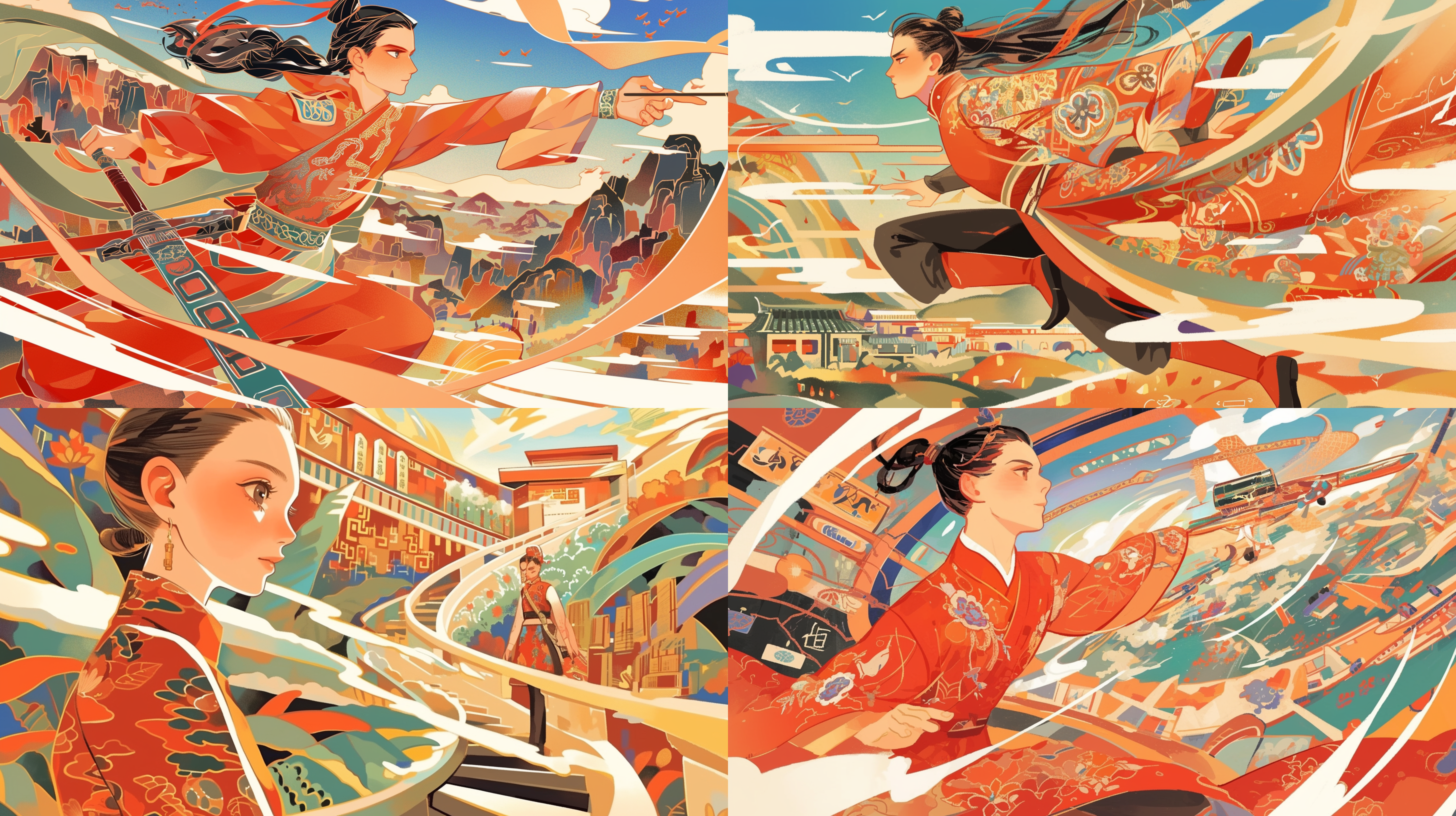 奔跑的花木兰，帅气潇洒