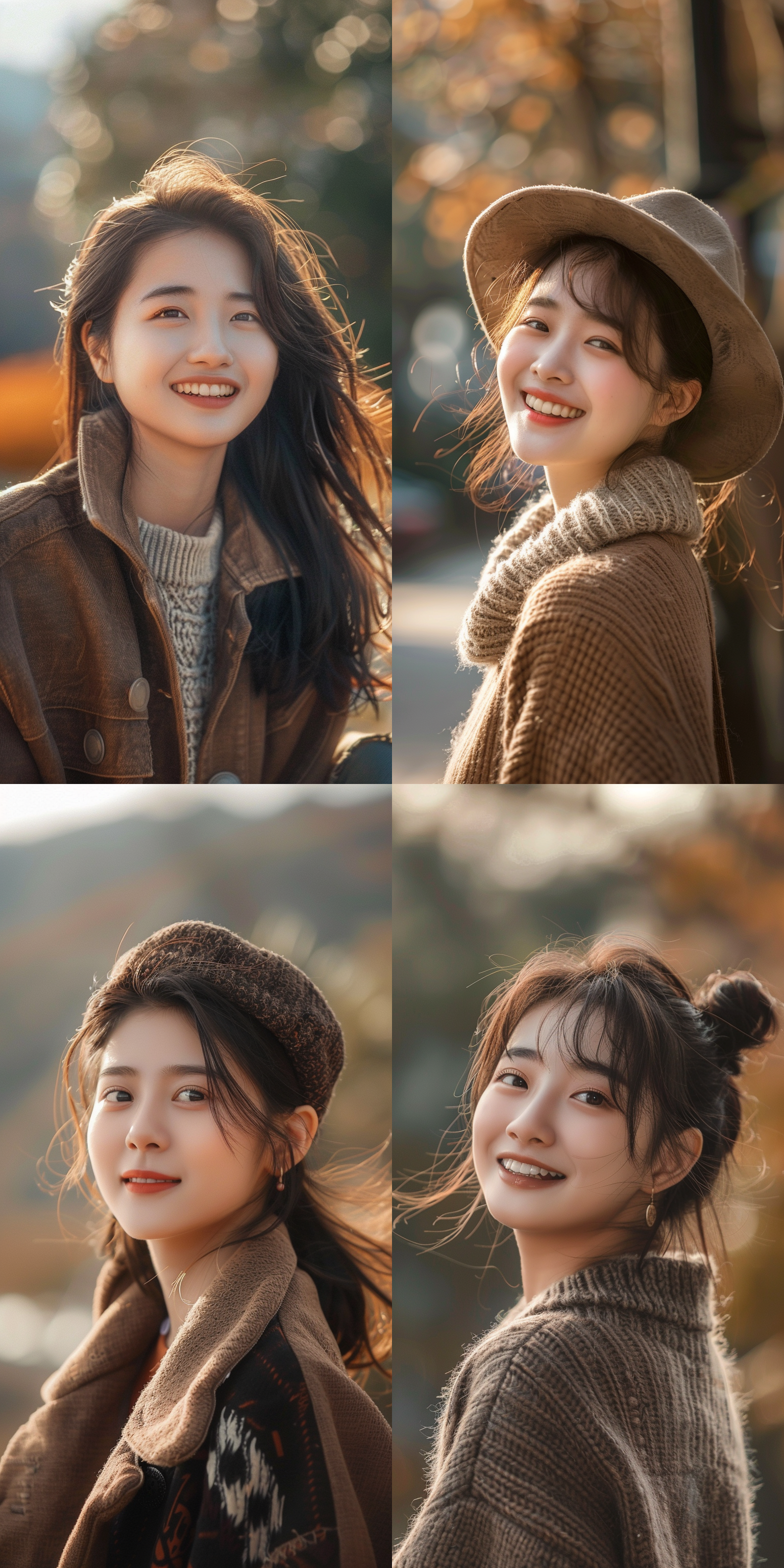 女性、中国女性、写真照、清新自然、温暖笑容、表情自然、中画幅镜头、4k超清、真实质感、人物肖像、