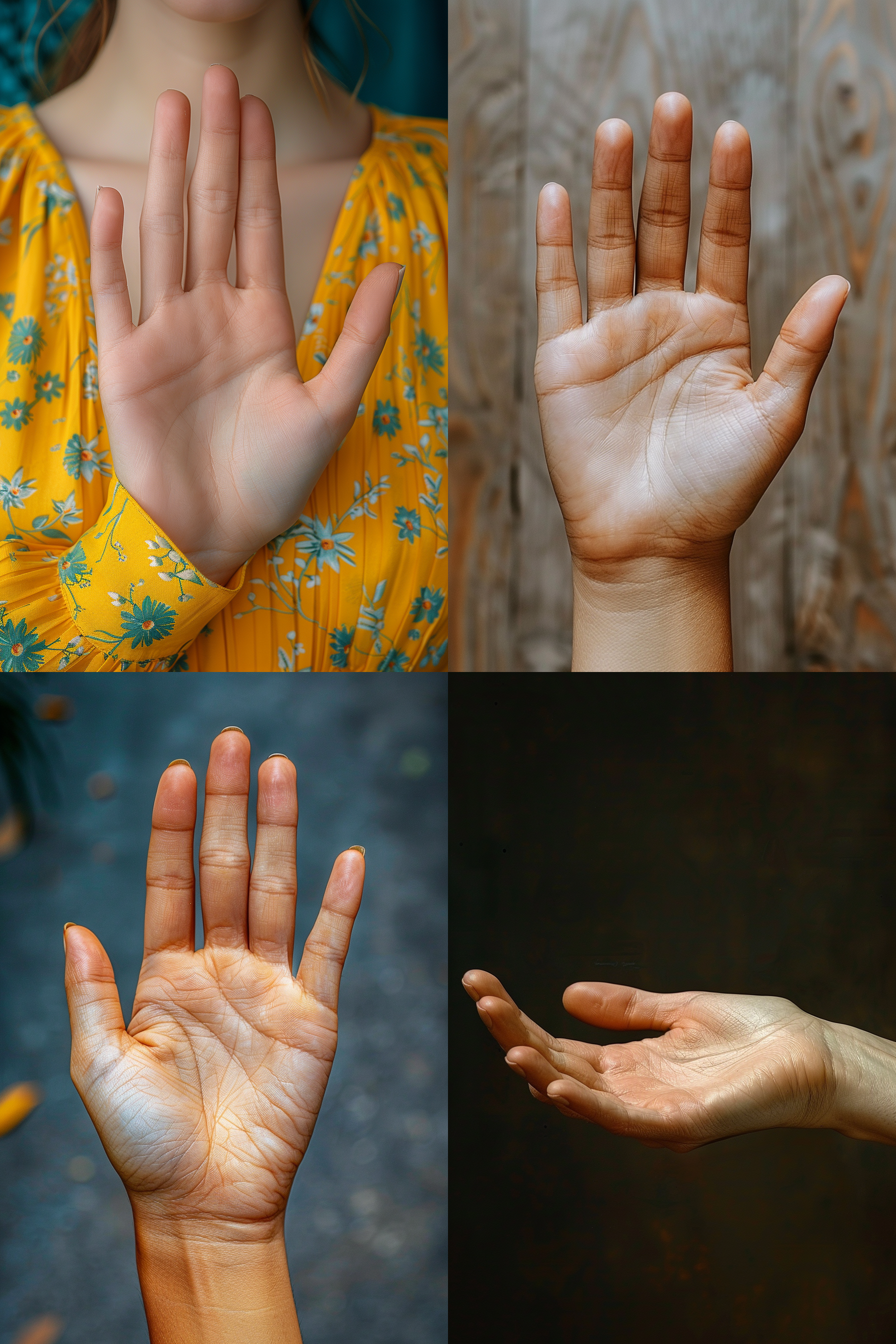 张开手掌特写，女人手，高清晰，8k