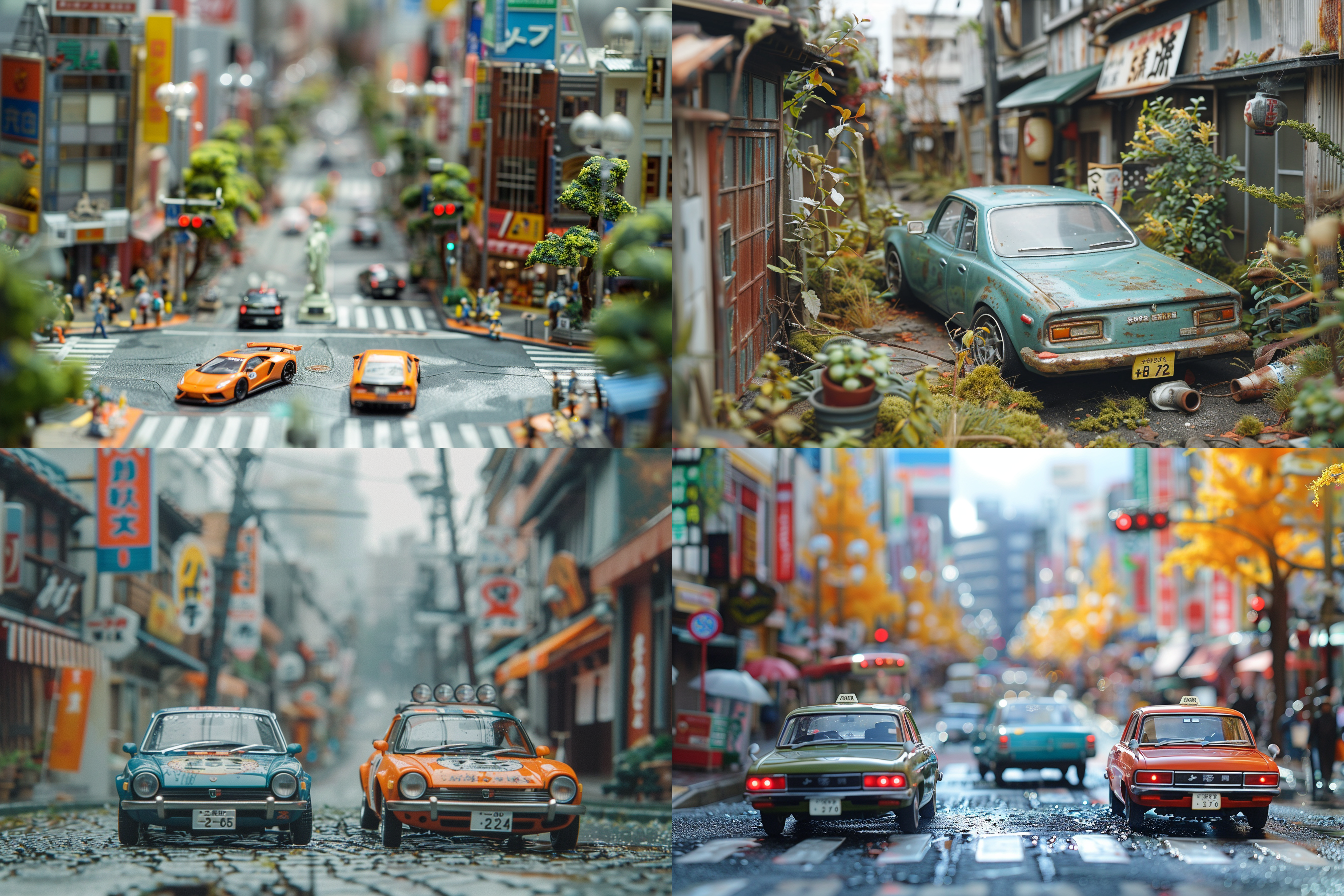 miniature faking，high ways，a few of car. style of japen 摄影纪实