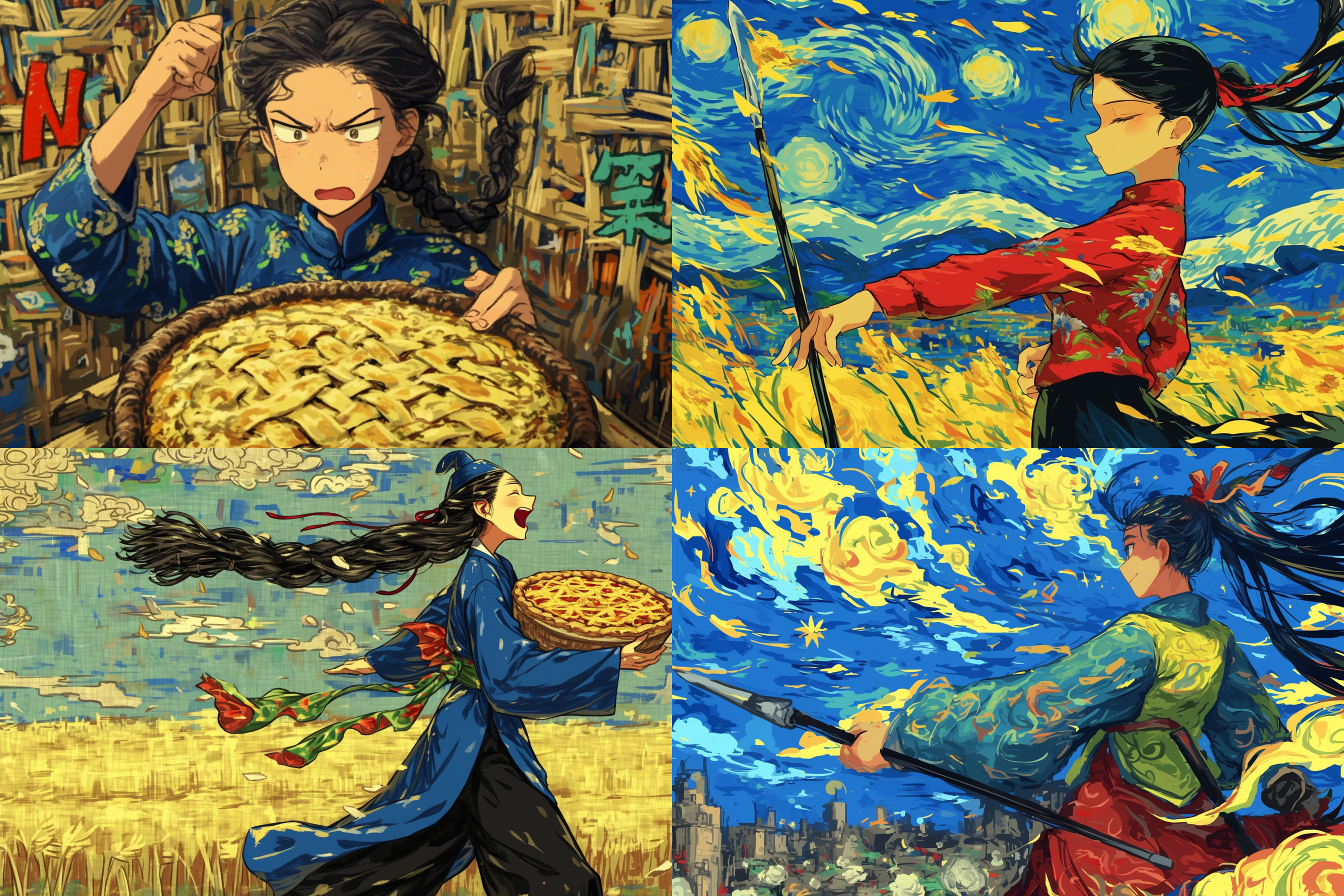 奔跑的花木兰 点彩派