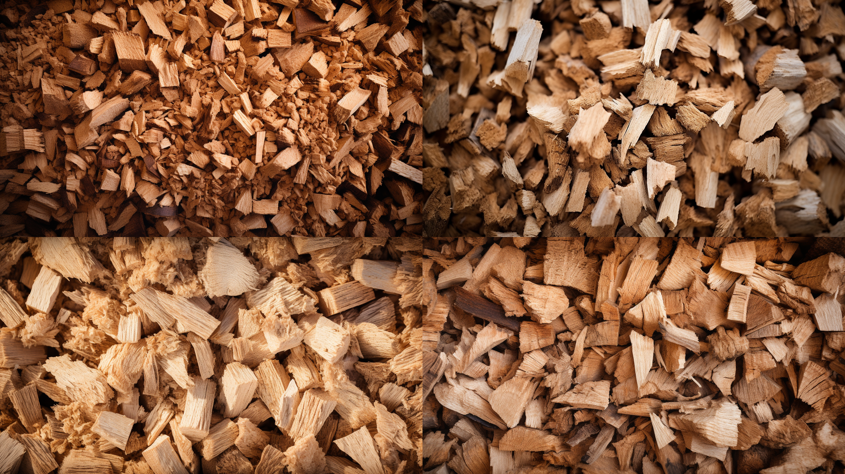 木材堆，俯视图，木屑，白色背景，静态，细节丰富，自然光，原始风格，纹理，自然色调。