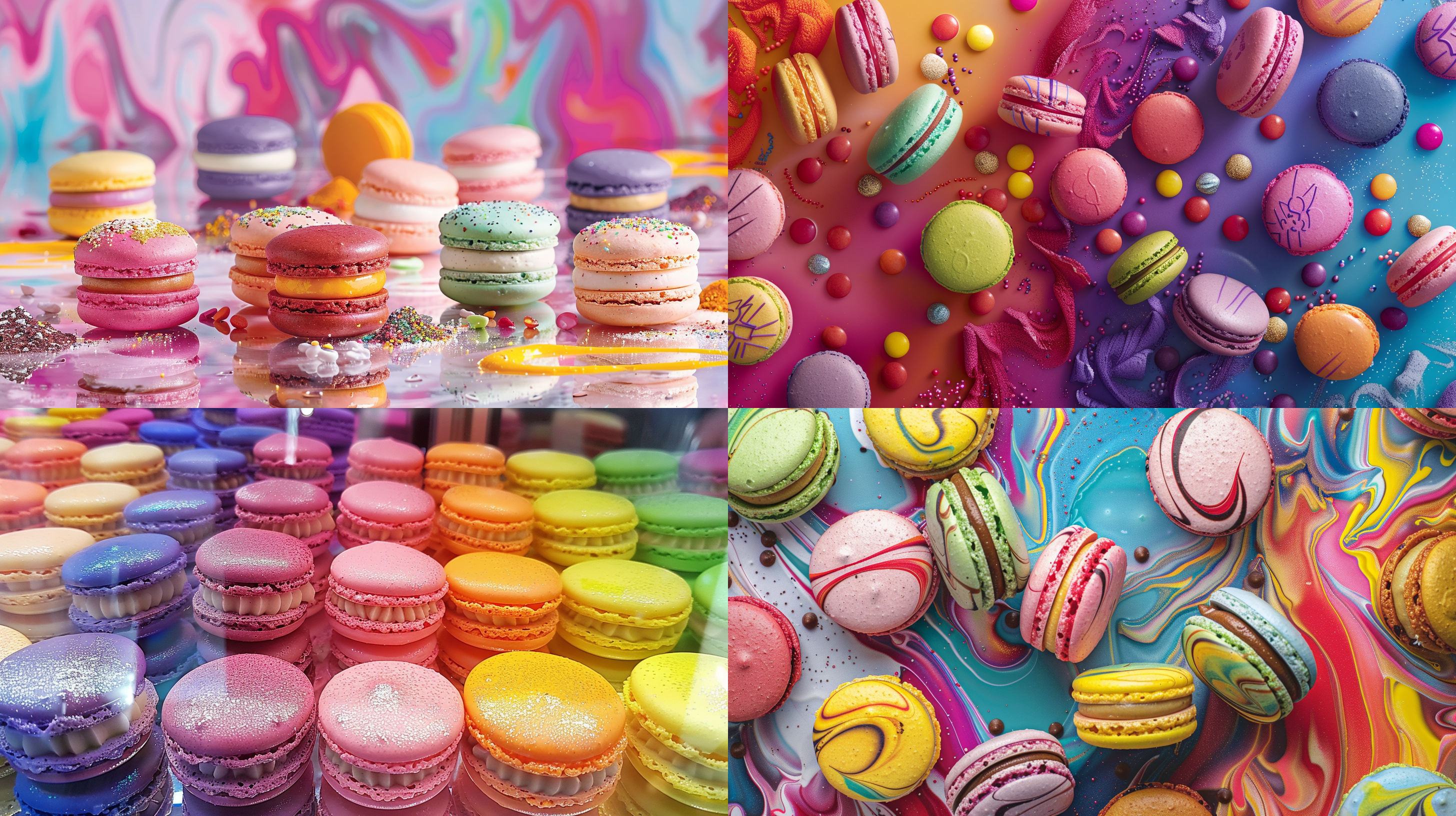 糖果儿童乐园，颜色鲜艳，色彩丰富，马卡龙