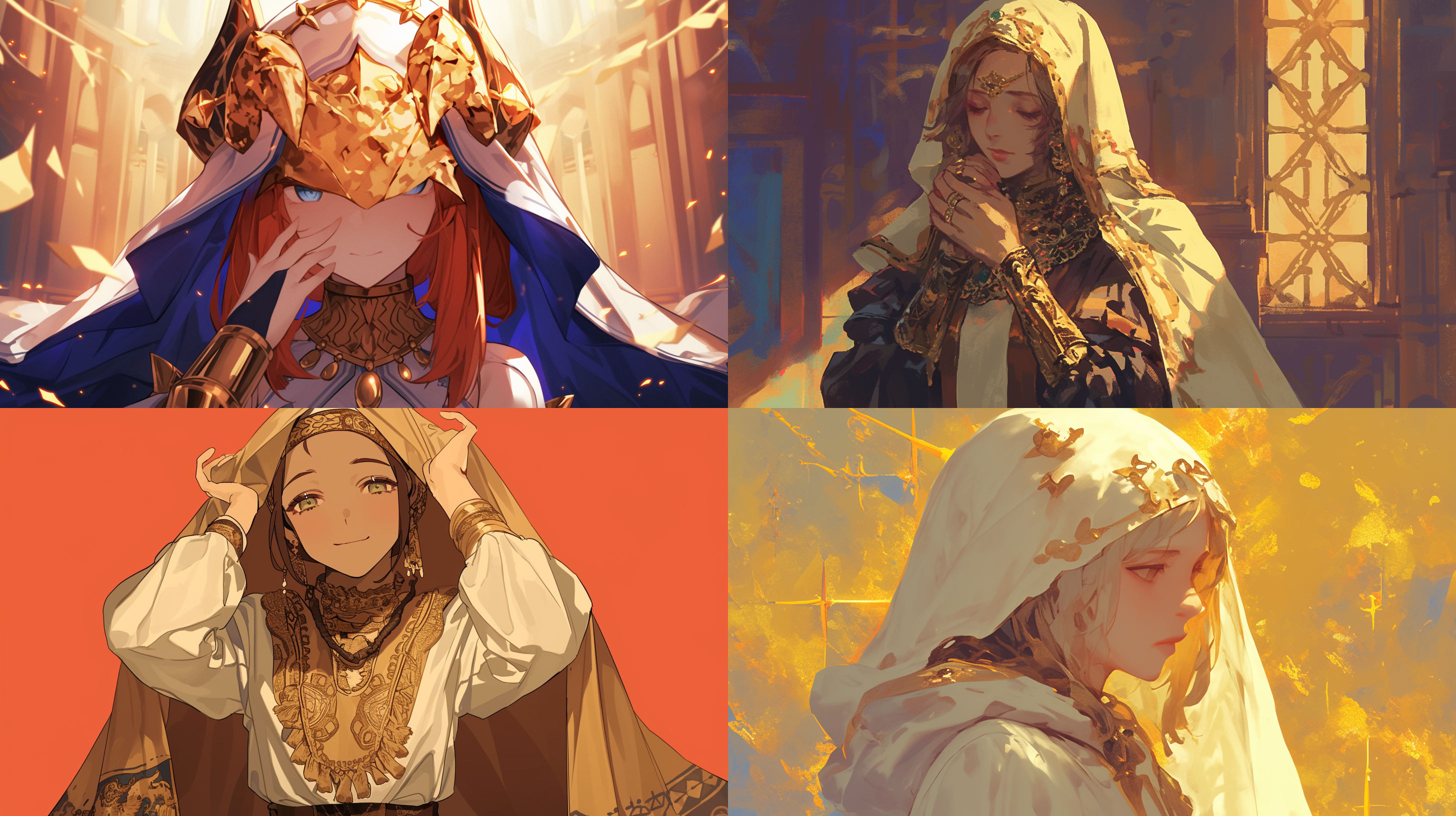 头戴艾尔登法环的女信徒