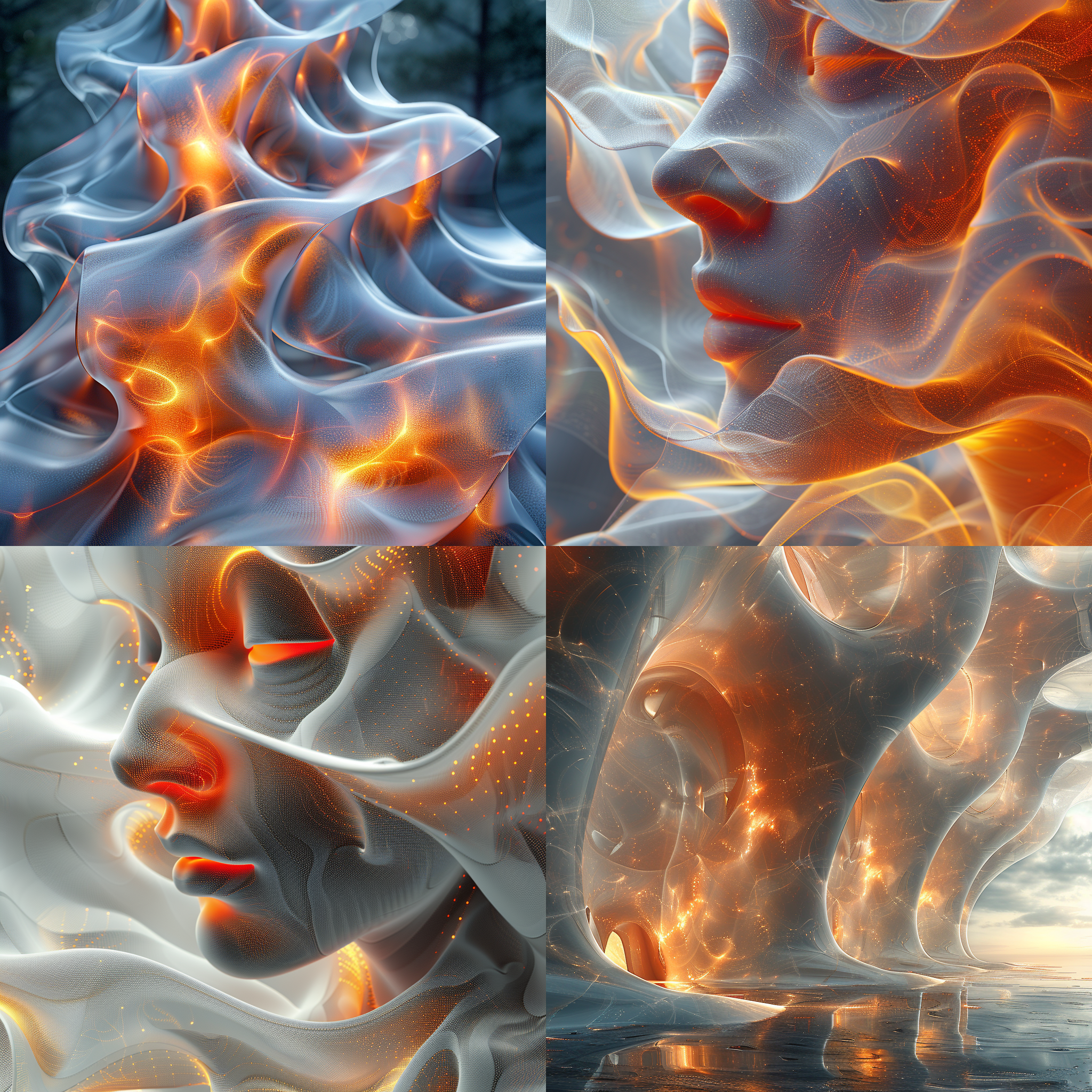 战士形状的数据可视化，抽象艺术，优雅线条，复杂光影结构，未来科技感，矢量图形，数据可视化，超现实感，高科技感，优美线条，抽象形状，光影交错。