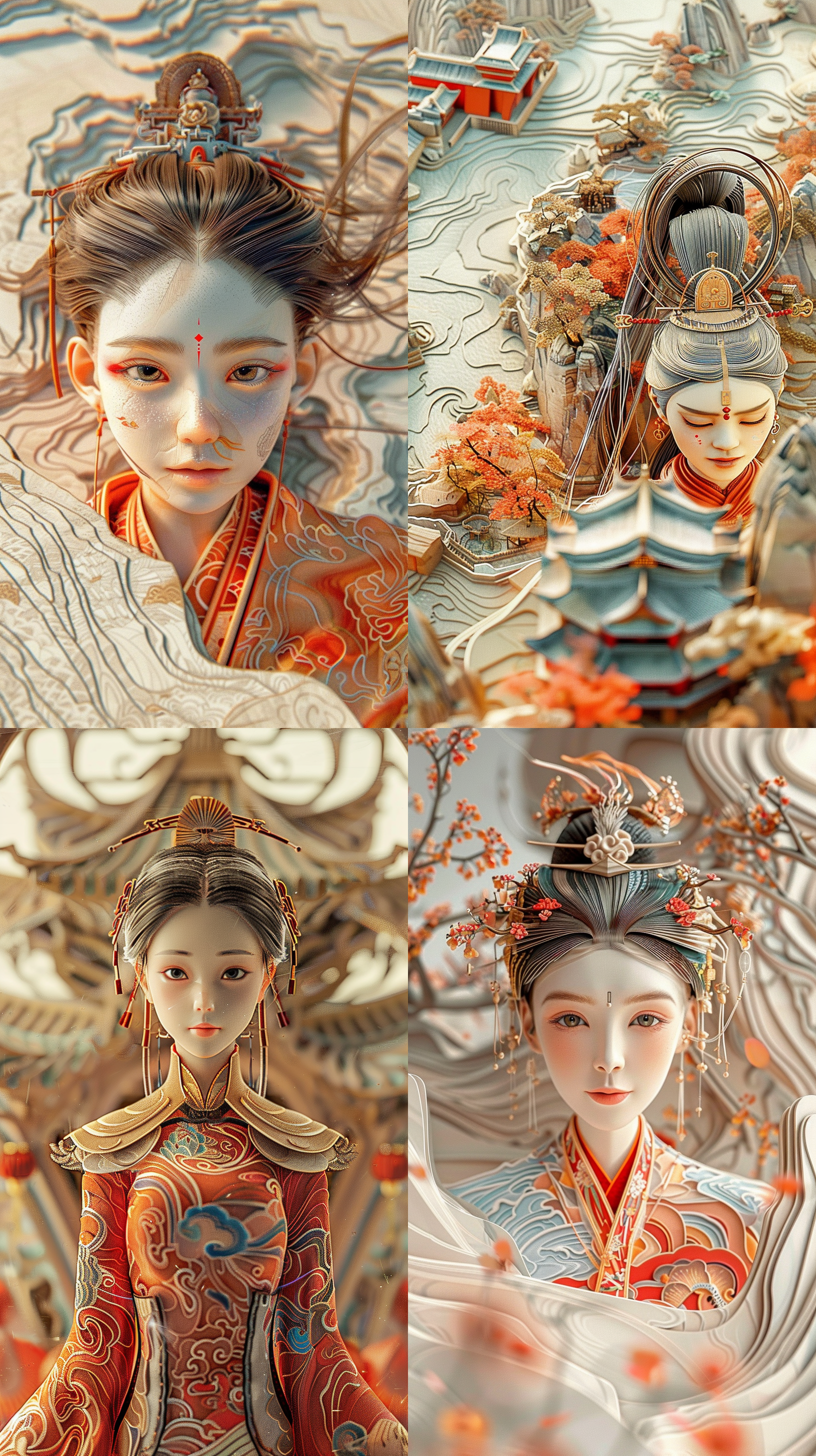 一个美丽的18岁中国女孩，眼睛睁大，超高质量