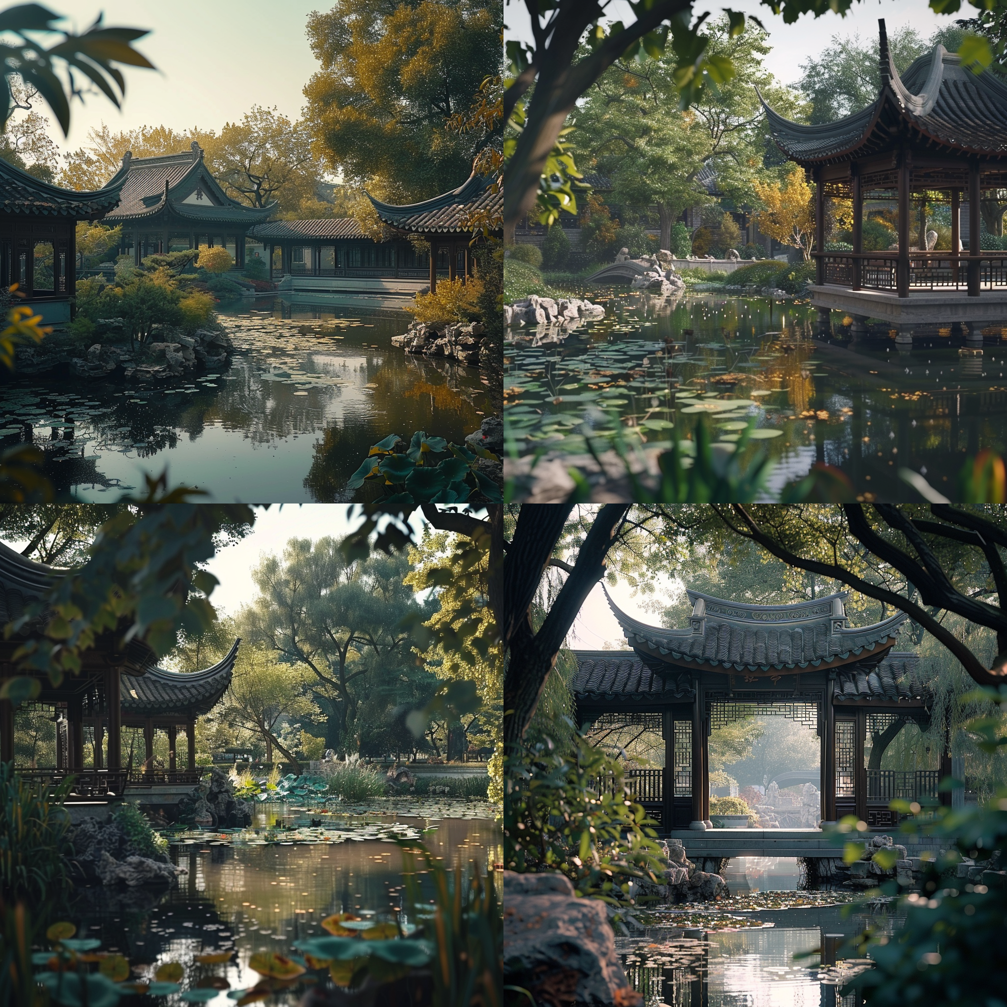 the classical gardens of suzhou， 4k