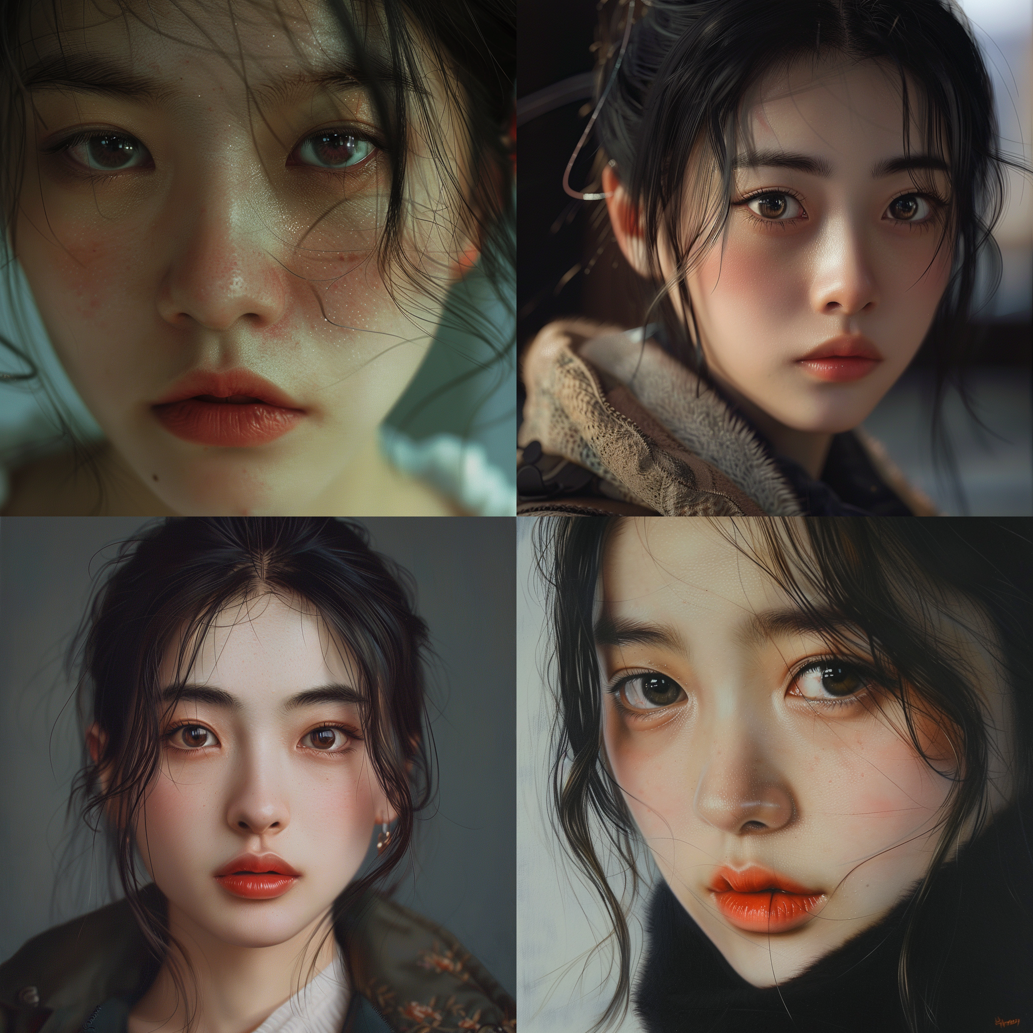 大崎娜娜，冷眼看着我，轻蔑的眼神，充满了轻视，超级写实，写真，莱卡风格。