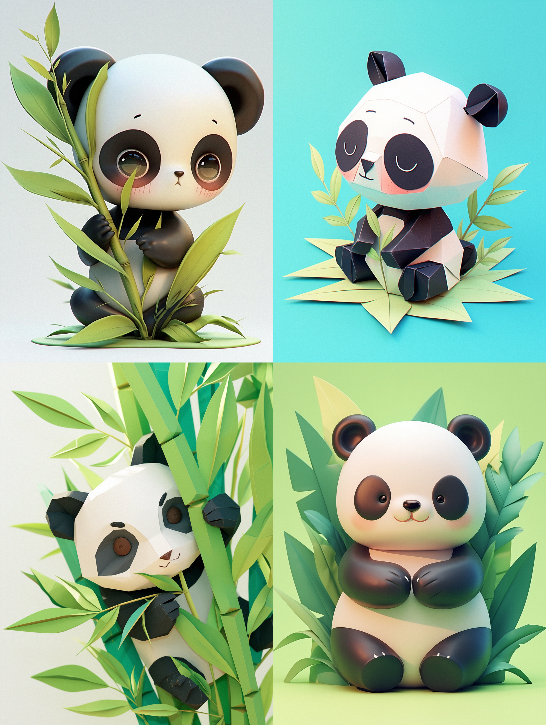 panda, super cute, paper modeling art, paper folding, super detailed, extreme detail, high resolution