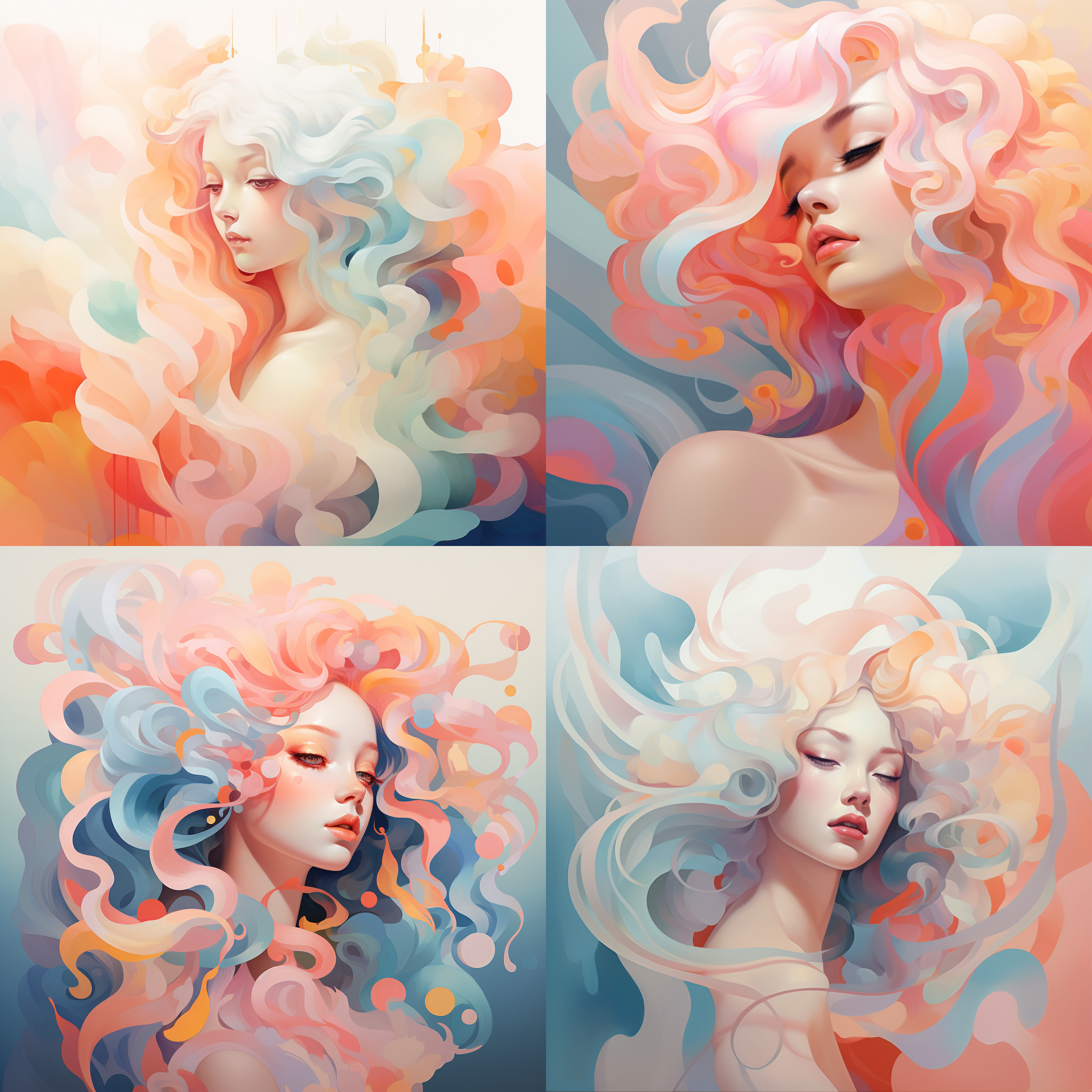 bstract painting,amy sol style, cover art with light abstraction,simple vector art,contemporary chinese art,color gradients,soft color palettes,layered forms,whimsical animation,styleethereal abstract