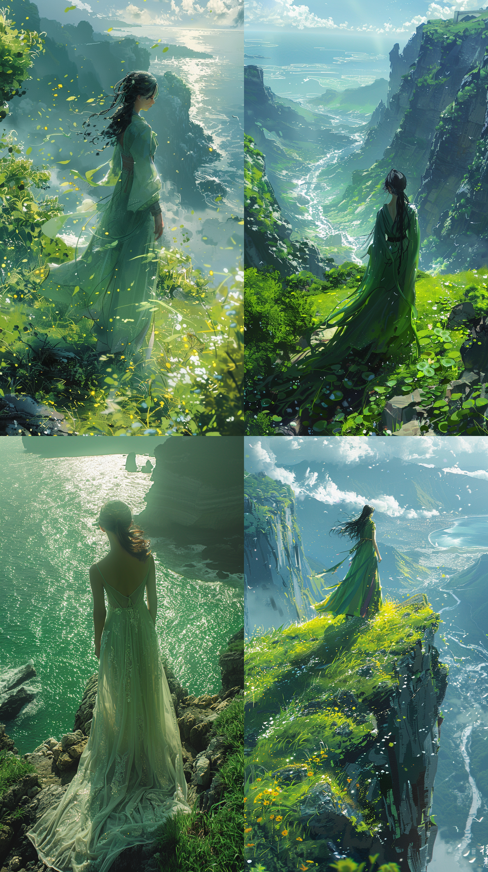 春风拂面，我徜徉在辽阔的高原之上，仿佛置身于一个幻境之中。眼前，是一望无际的绿色，仿佛是大地的绿色长裙，随风轻轻摇曳。阳光洒落，温暖而明媚，照亮了这片神秘的土地。 远望，悬崖之下，是一片蔚蓝的大海，海浪拍打着礁石，发出悠扬的歌声。那海浪声，仿佛在诉说着古老的传说，引人遐想。阳光在海面上跳跃，波光粼粼，犹如万千金鳞闪烁，美得令人窒息。 🌅天空与大海相接的地方，是那道神秘的地平线。它像是一条分隔天地的线，将天空与大海紧紧相连。站在那里，我仿佛能感受到天地之间的交融，感受到大自然的无穷魅力。 📸拿起手机，我试图捕捉这梦幻般的景色,记录下这大自然的杰作。而我，虽然无法与他们相提并论，但也想用我的方式，留下这美好的瞬间。 这片高原，这片大海，这片阳光，都是我心中最美的画卷。每一次来到这里，都能感受到大自然的神奇与美丽。它让我忘却了烦恼，让我感受到了生活的美好。 春天的高原，是如此的美丽，如此的梦幻。我愿意用我所有的词汇，来形容它的美。但，无论我怎么描述，都无法完全表达它的魅力。只有亲自来到这里，才能真正感受到它的美好。