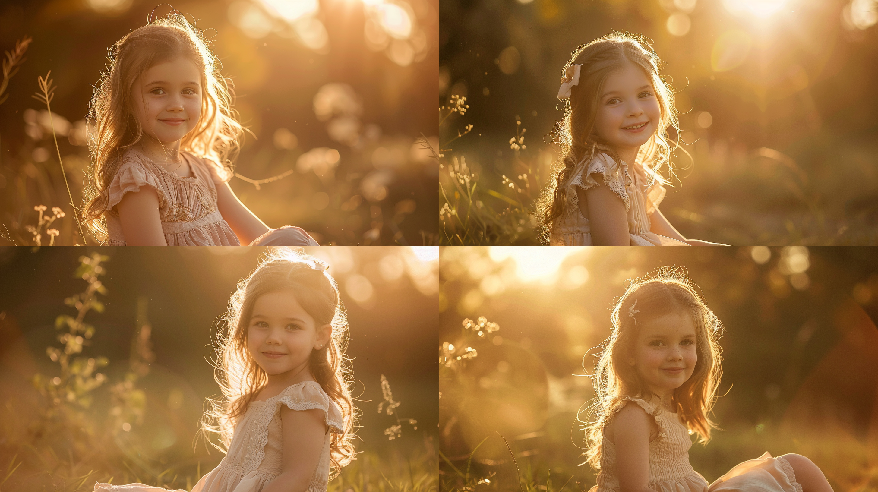 少女薄纱衣，坐阳光下，柔和色调，逆光拍摄，微笑，温暖，自然光，柔焦，清新，俏皮，光影。