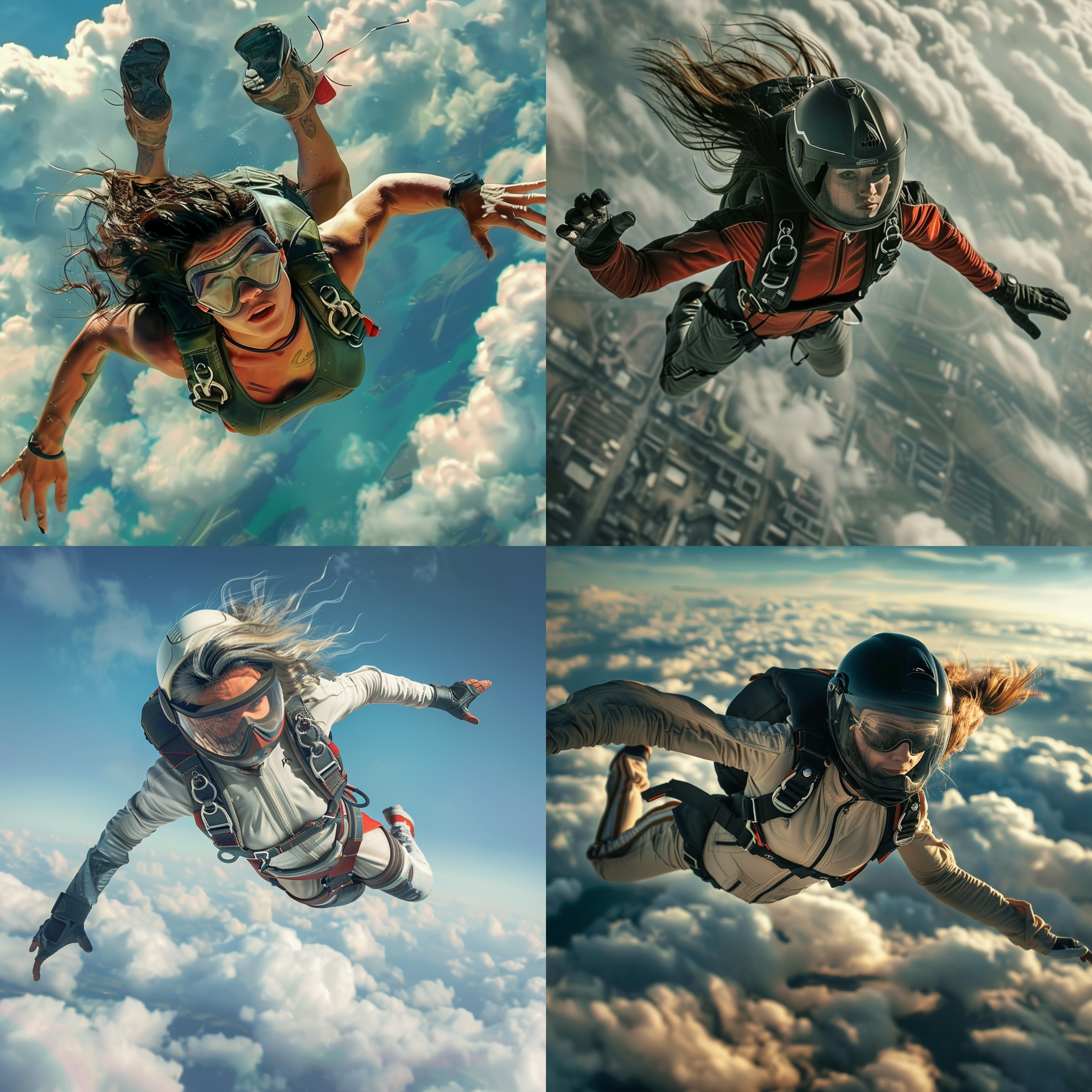 美女，极限跳伞