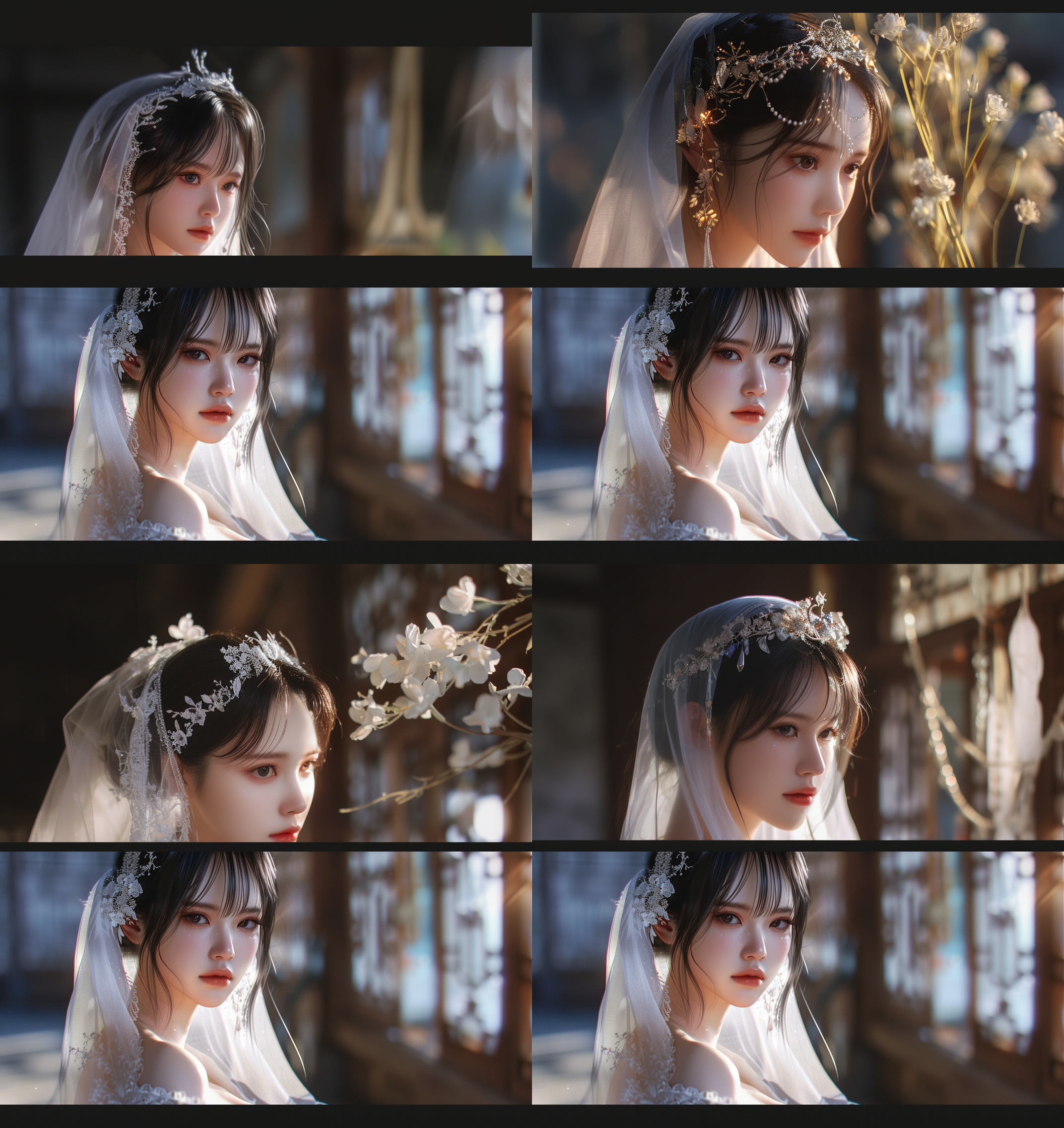 mai,king of fighters,wedding photos, white wedding dress, gentle light shining on the hair, looking at the camera,8k.