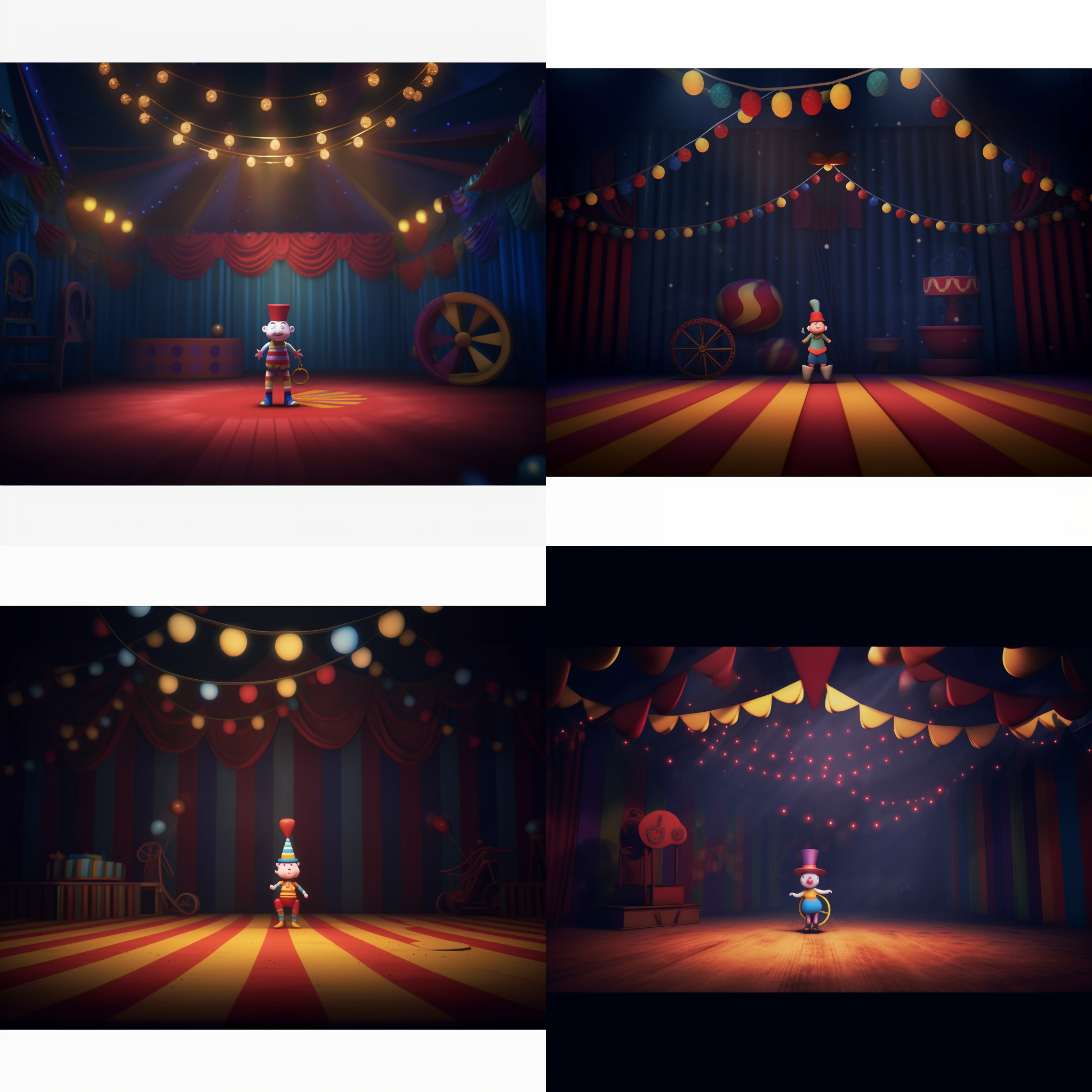 马戏团 舞台灯光 背景图 氛围感照明 游戏素材