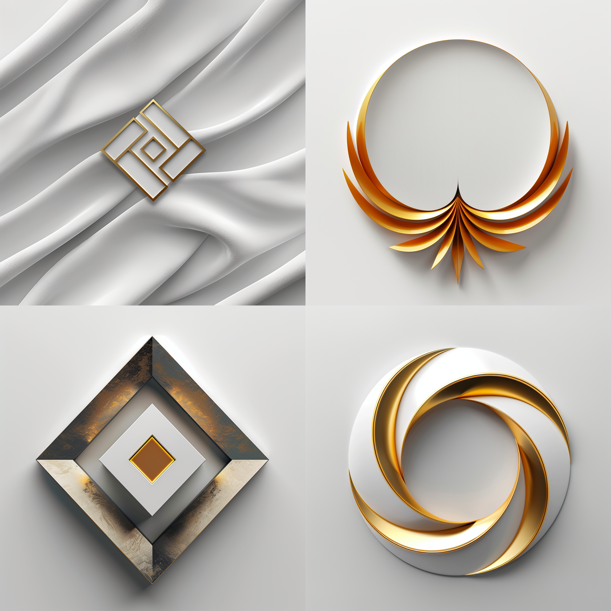 金融元素，简洁大气，专业尊贵，白色背景，金色logo，正中构图，高对比度，明亮照明，立体感强。