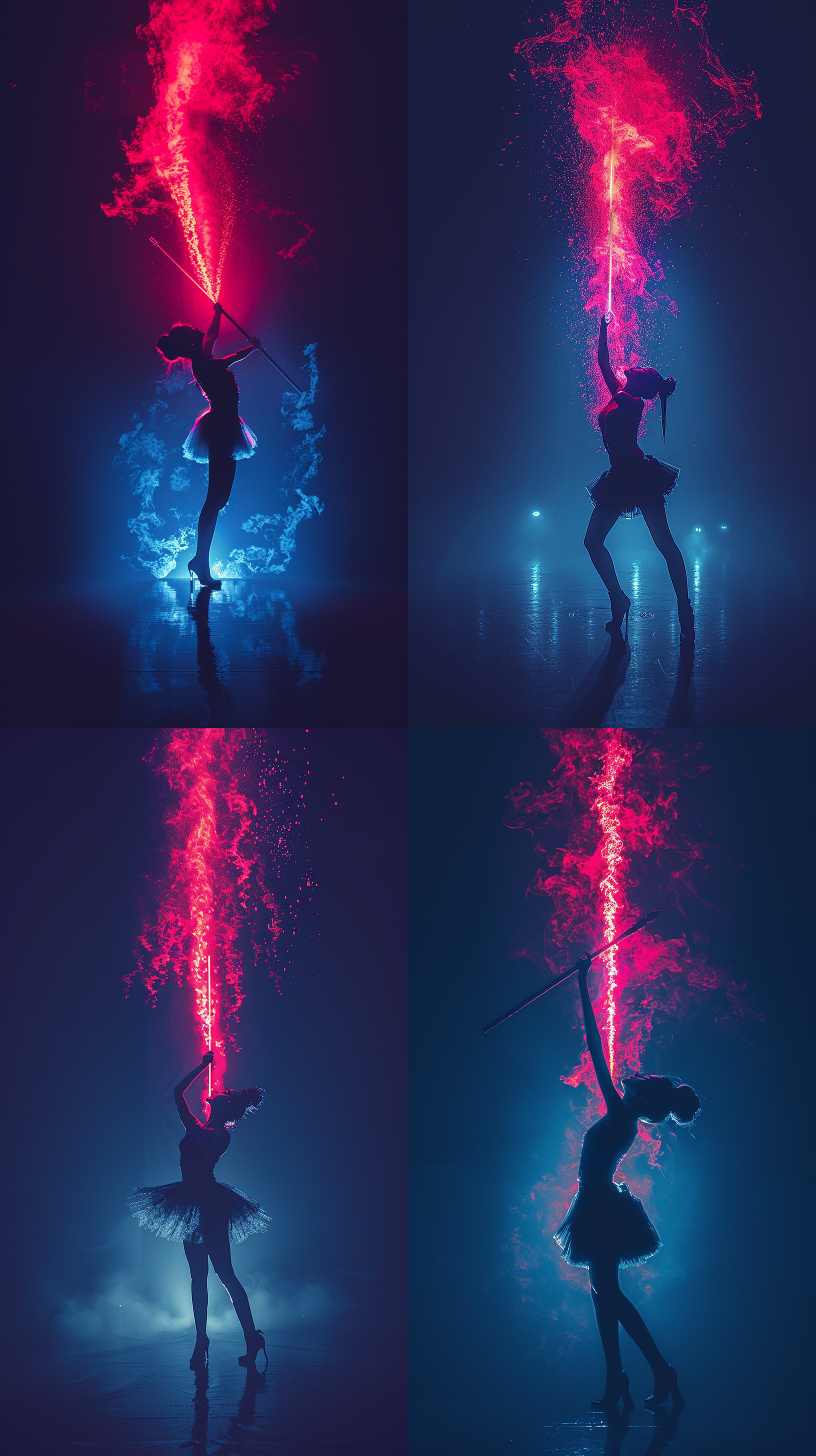 传统戏曲表演，手持长枪，优美动作。纪实摄影, oc渲染器, 电影风格, 舞厅, 酒吧, 七分身, 红, 丹宁蓝, 天鹅绒, 青金石, 氛围感照明, 电影灯光, 塩田千春, 布兰德兄弟, 古代中式, 平面摄影, 安卡拉, 脸谱, 中式服装。