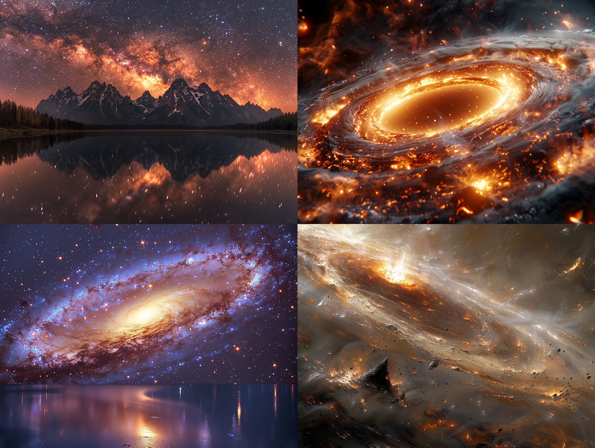 宇宙壮丽景观，苍穹深邃星空，巨大白洞辉映，璀璨光芒映衬，虚实交错，神秘莫测，科幻风格，超广角镜头，夜景模式，明亮灯光，仰视角度，震撼情感。