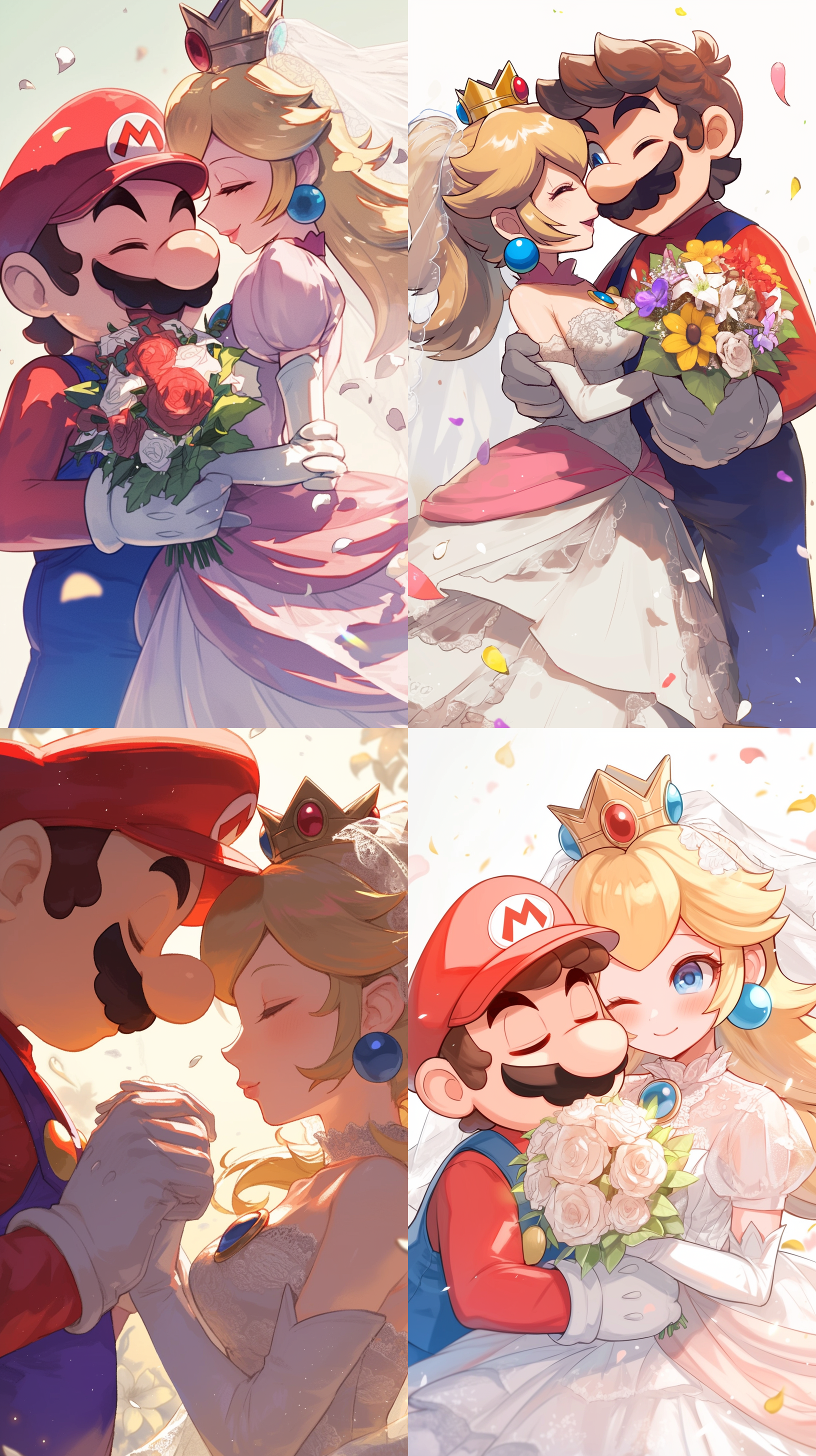 马里奥和碧奇公主举行婚礼