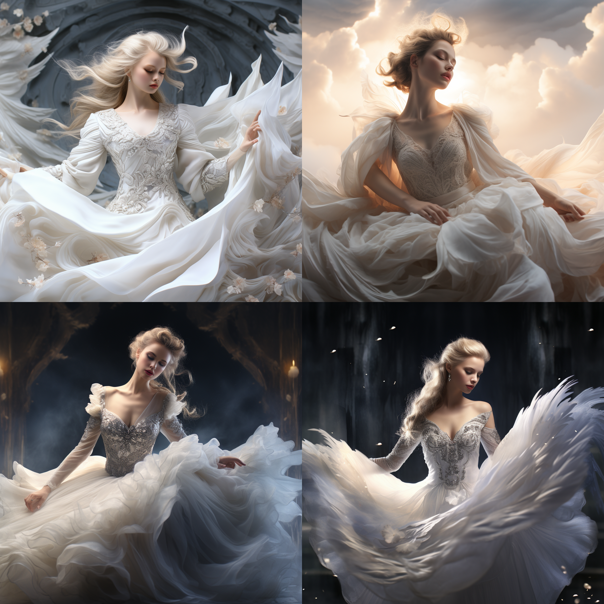 翩若惊鸿，婉若游龙，髣髴兮若轻云之蔽月，飘飖兮若流风之回雪