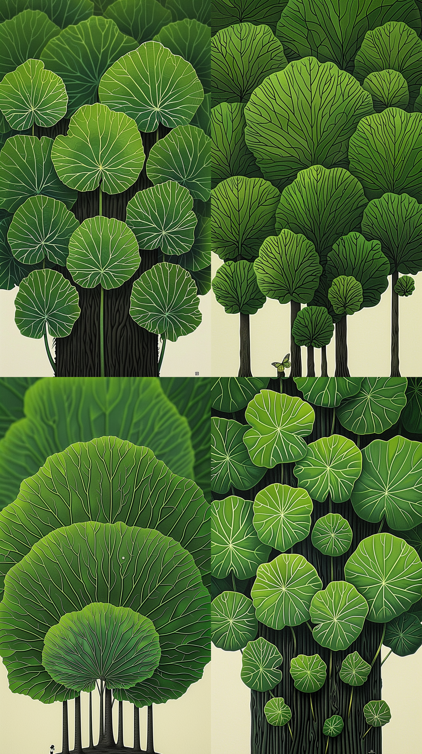 树叶纹理，树叶树，绿色大树