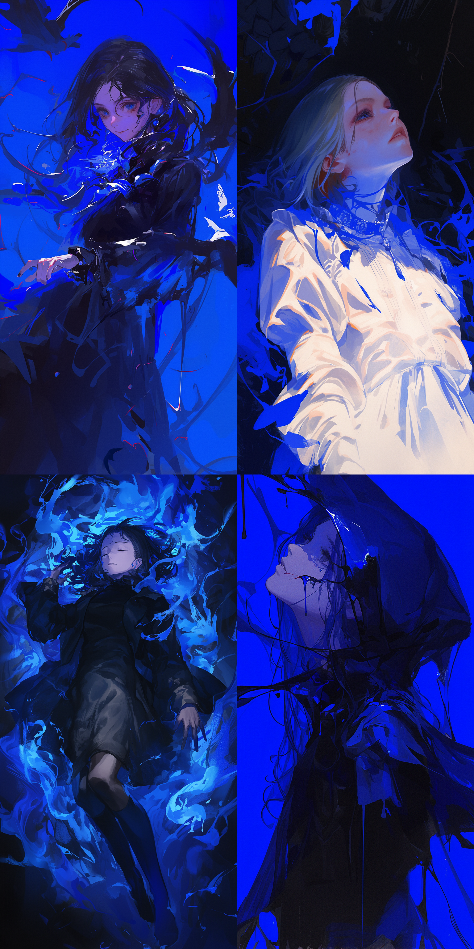 亵渎之女，恐怖氛围，惊悚感，蓝色调