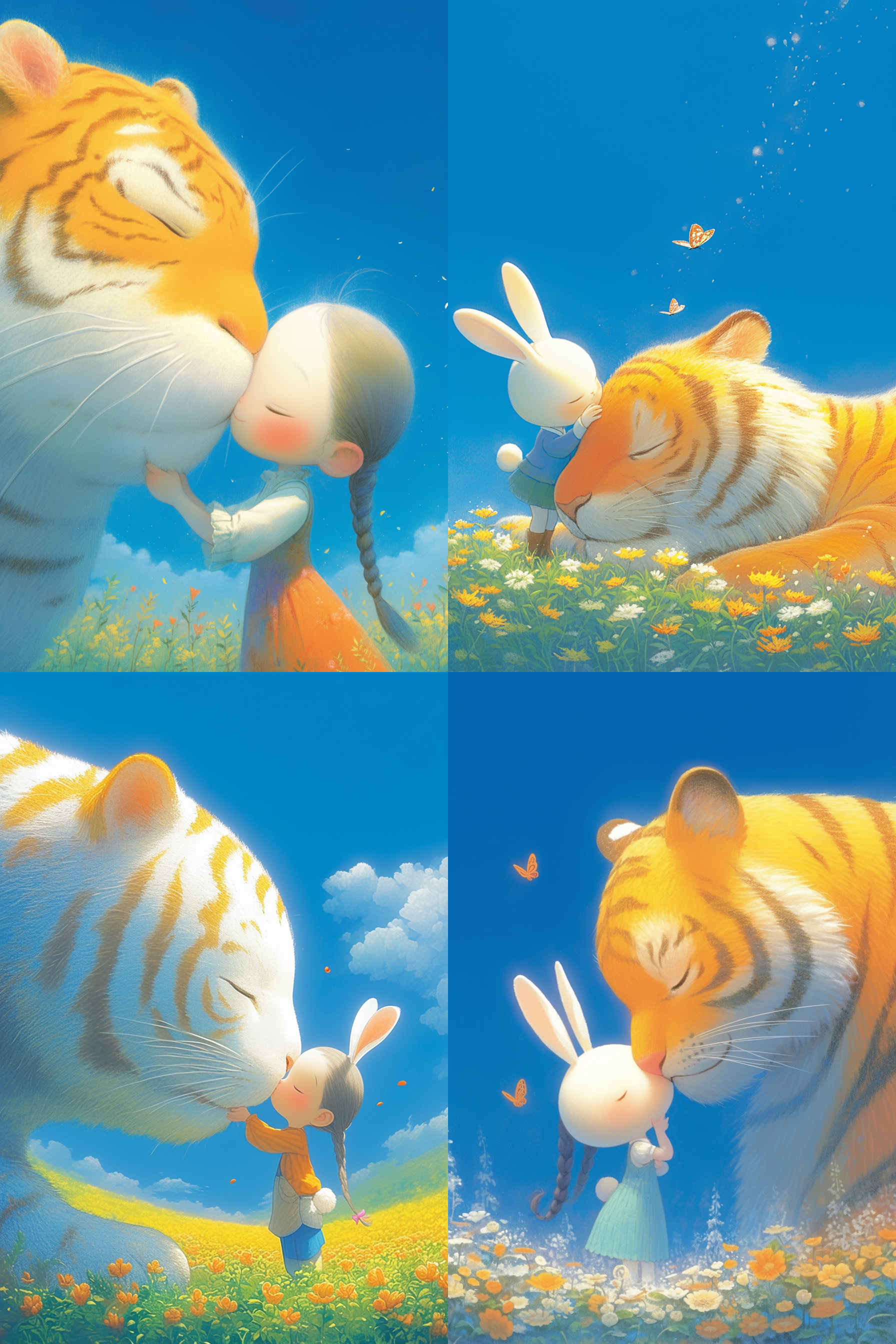 兔兔亲吻大老虎