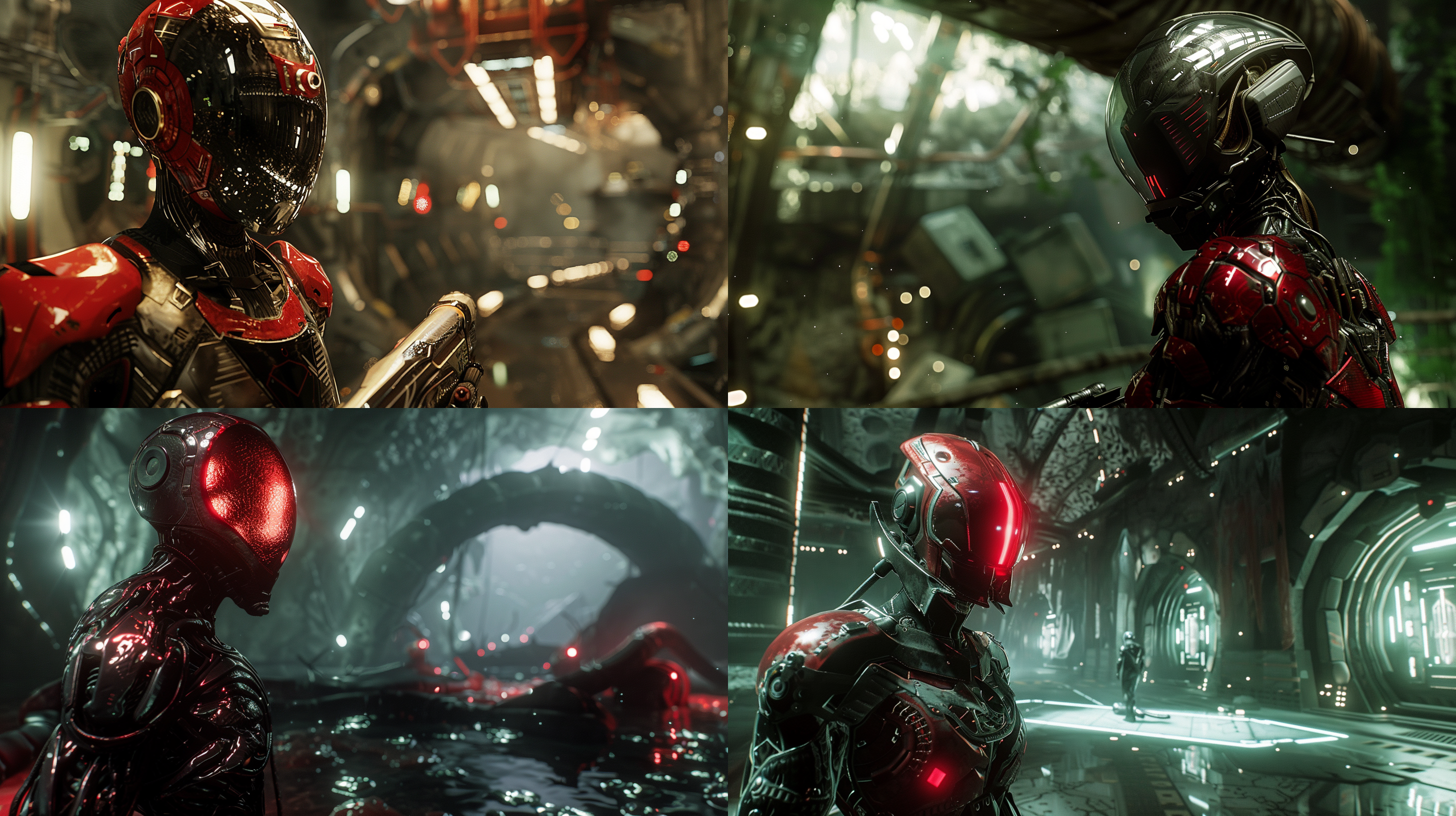 三体人，虚拟环境，高细节，原色照片，半透明，电影照明，超广角镜头，神秘感，科幻色调，细节丰富，动作捕捉，光影效果