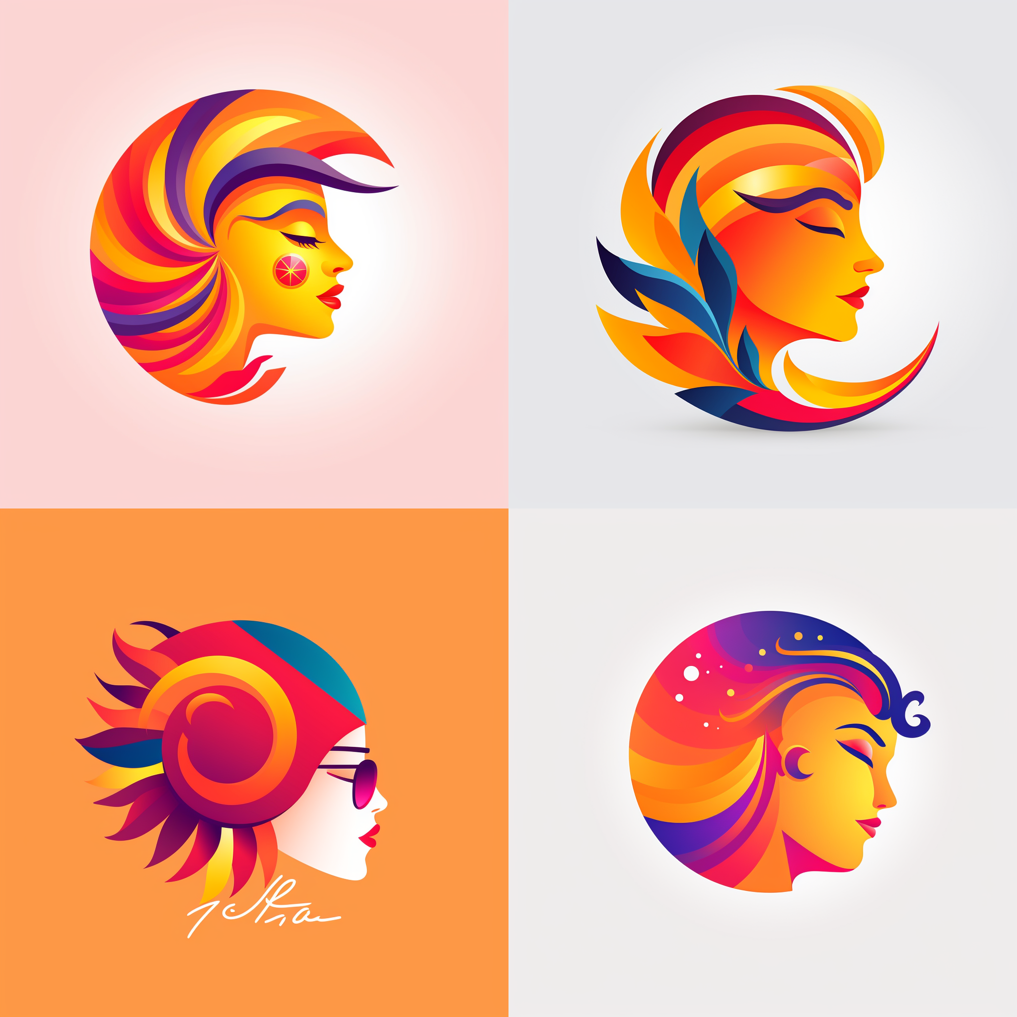 阳光下朝气蓬勃的公众号logo设计，简约风格，明亮色彩，抽象图形，流畅线条，现代感，引人注目，正能量，鼓舞人心。