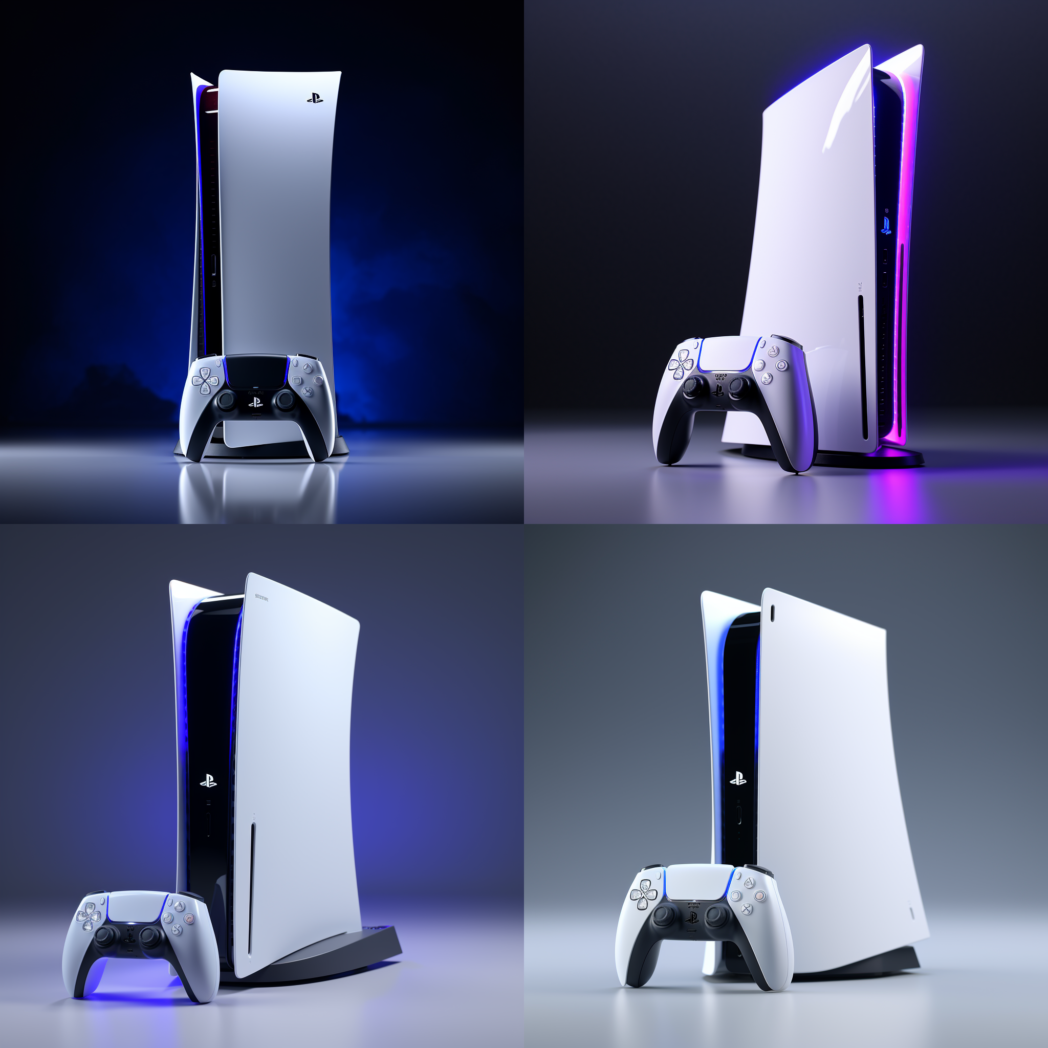 playstation5，游戏主机，ps5，sony公司游戏机，多角度，高清实物照片。
