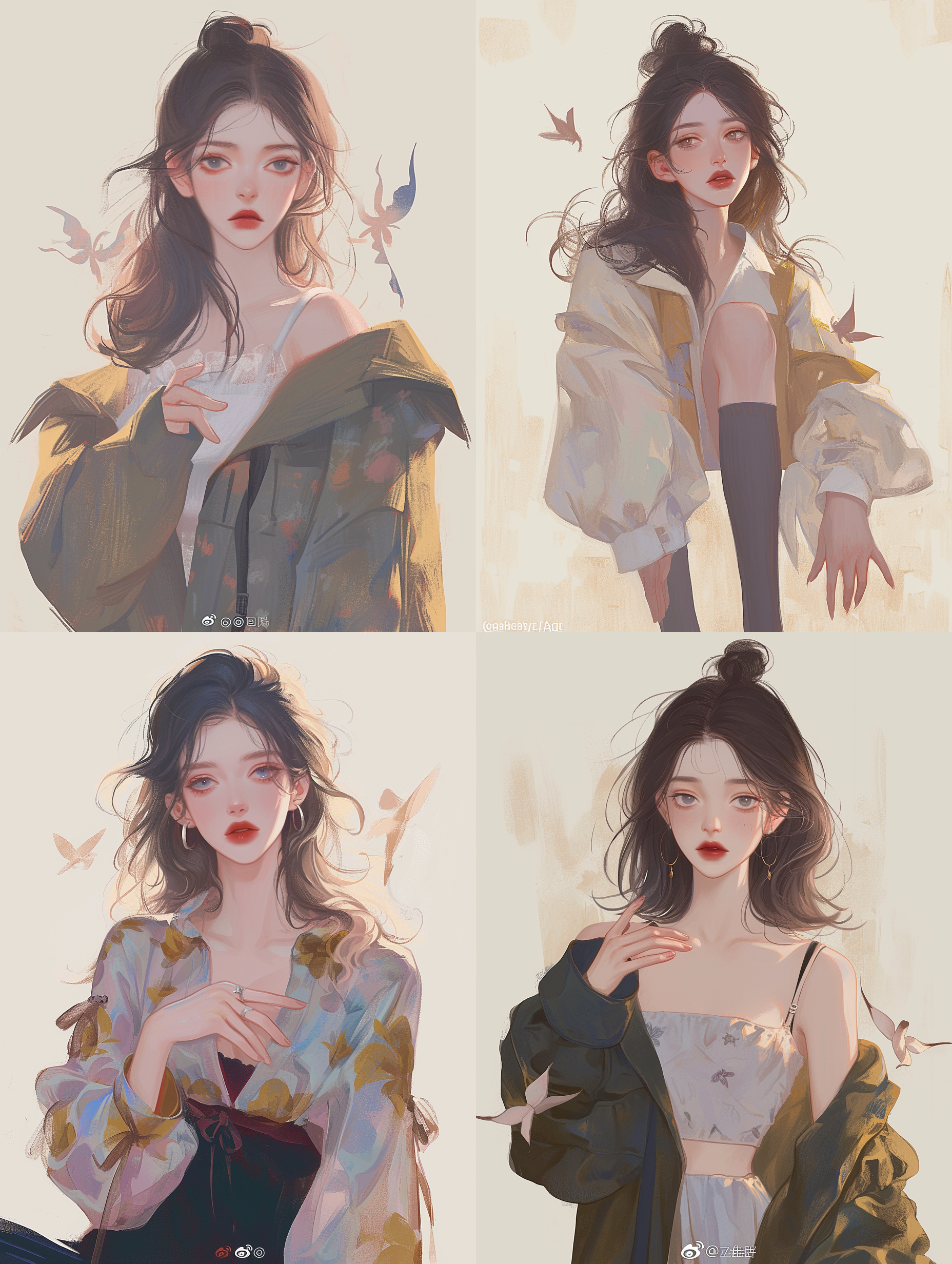 艺术家厚涂全身照，人物立绘，原画设计，正面，细节丰富，色彩鲜明，绚丽，细腻表情，光影层次，背景简洁，油画效果。
