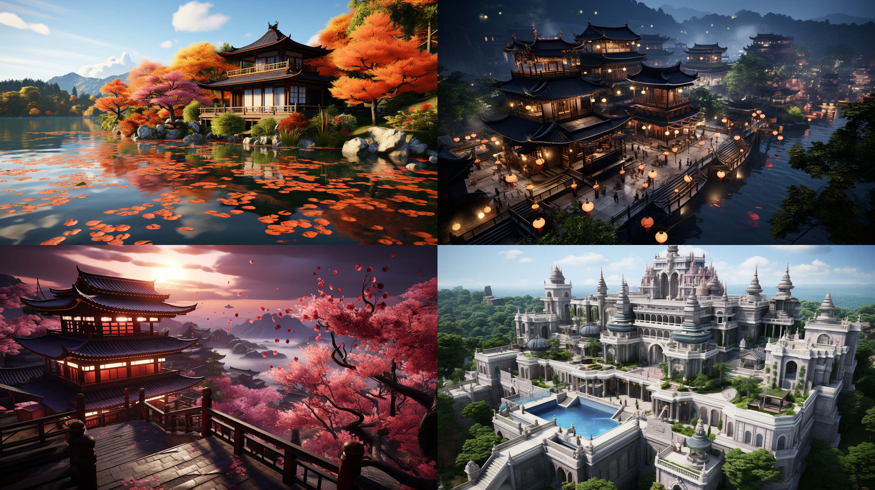 壮观的史诗般的景色，过于辉煌的古老仪式，充满活力，美丽的东方幻想