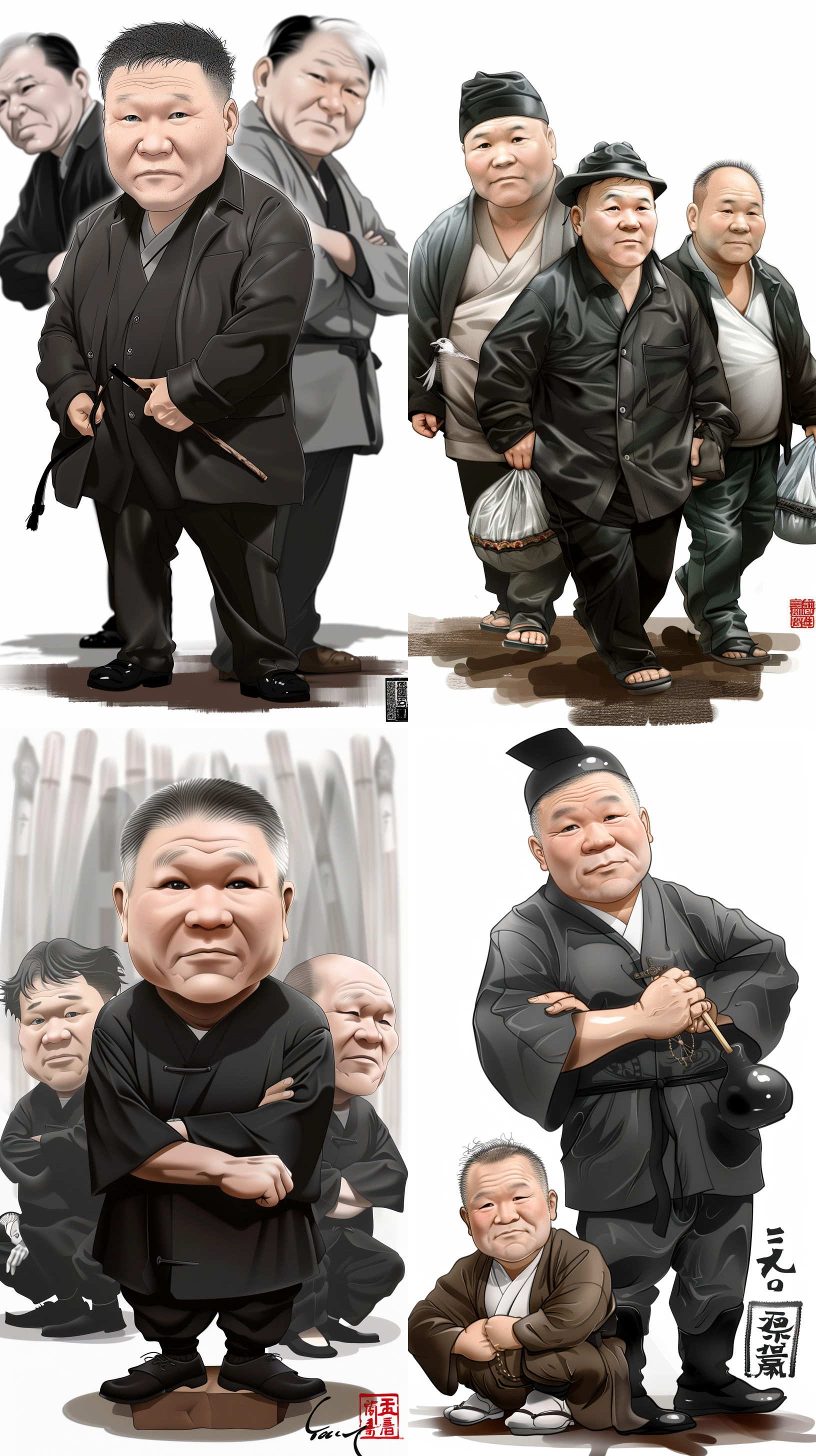 中国男人，卡通