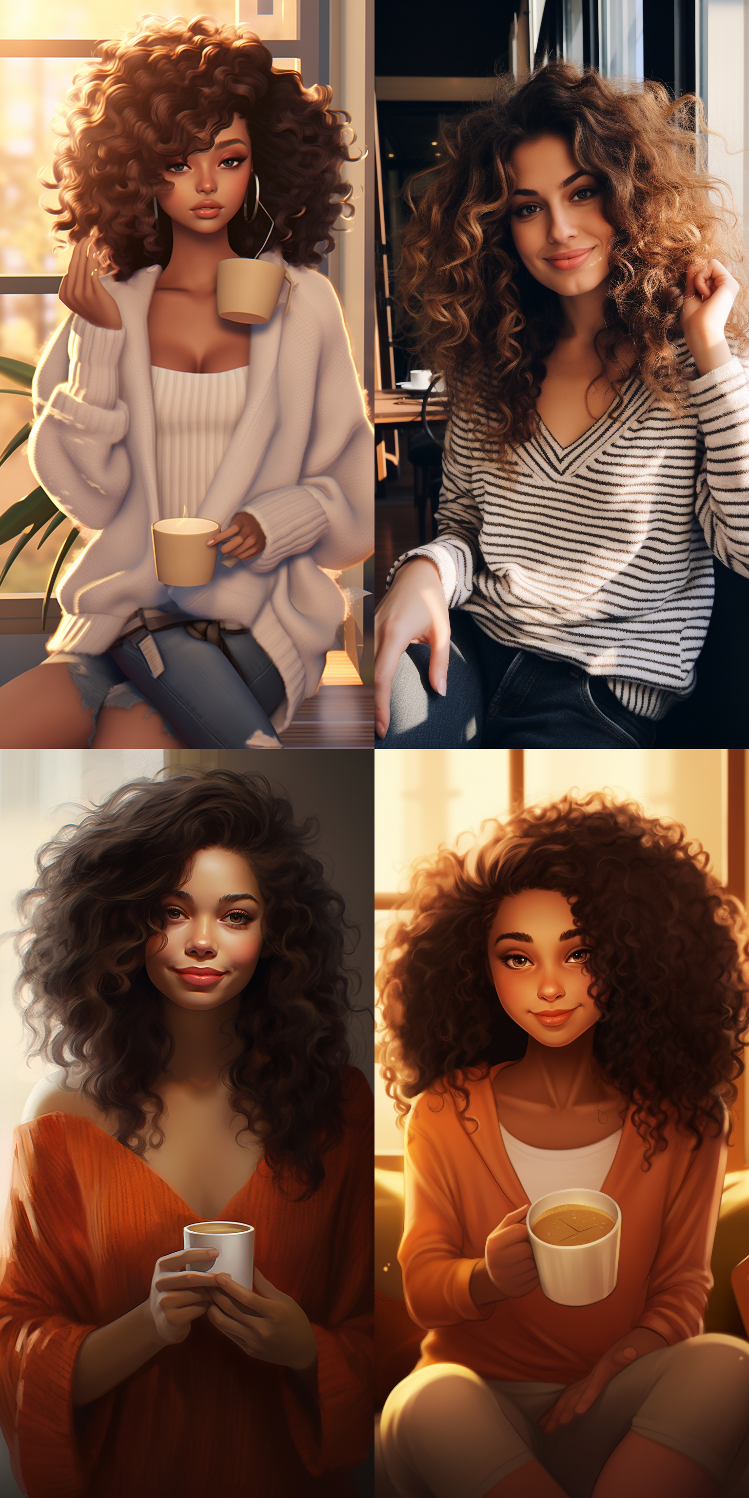 清纯少妇ktv唱歌，笑容迷人，松垮羊毛衫，牛仔裤，长发披肩，圆脸大眼，一脚踩茶几，手持香烟，烟雾缭绕，傻笑饮酒，长沙发空荡，金碧复古灯光暗，金色大理石茶几，水果拼盘，烟灰缸，骰子，电视播李嘉琪。笑容，欢乐，暗调，抓拍，侧光，室内，广角，低饱和。