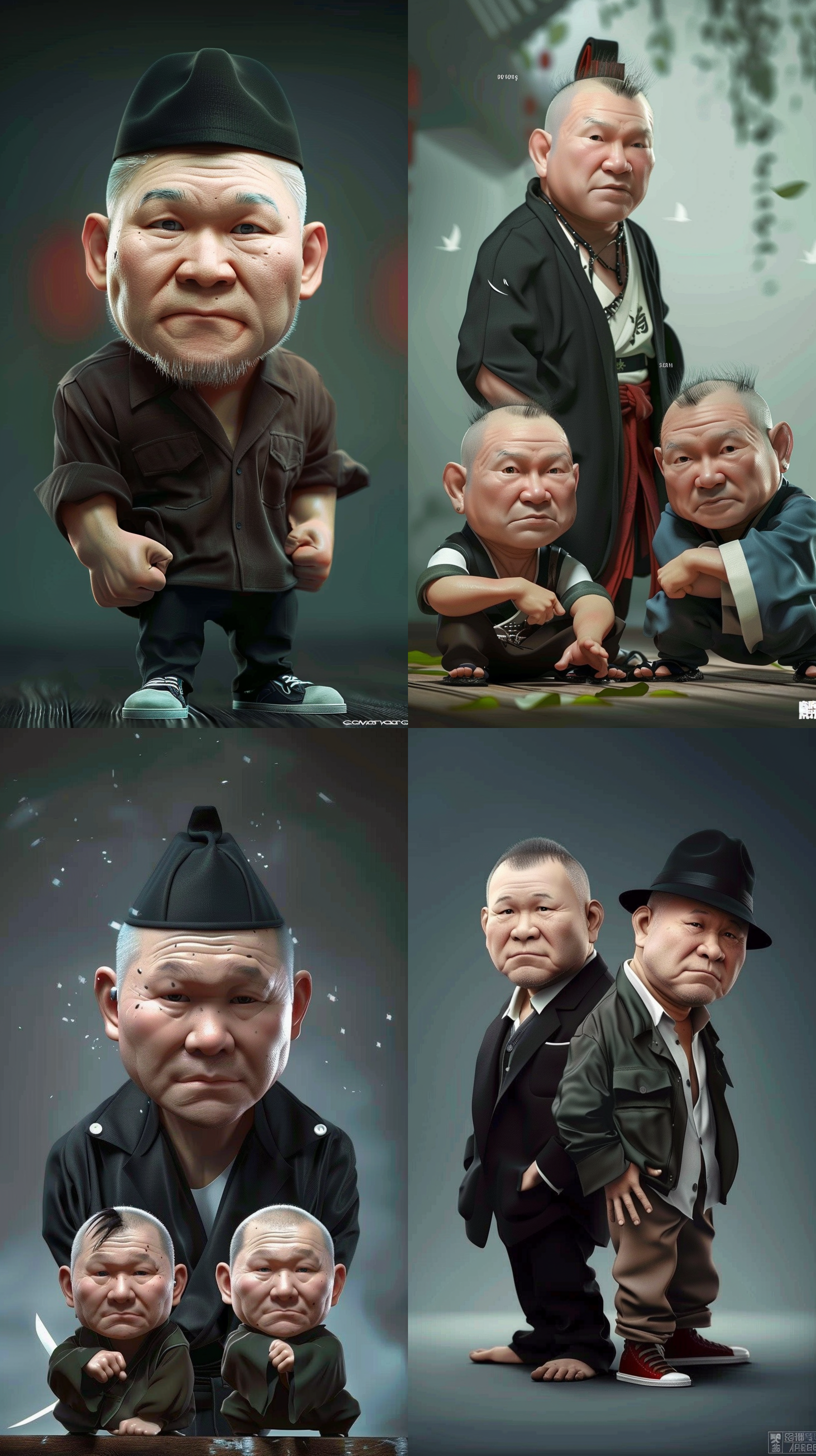 中国男人，卡通