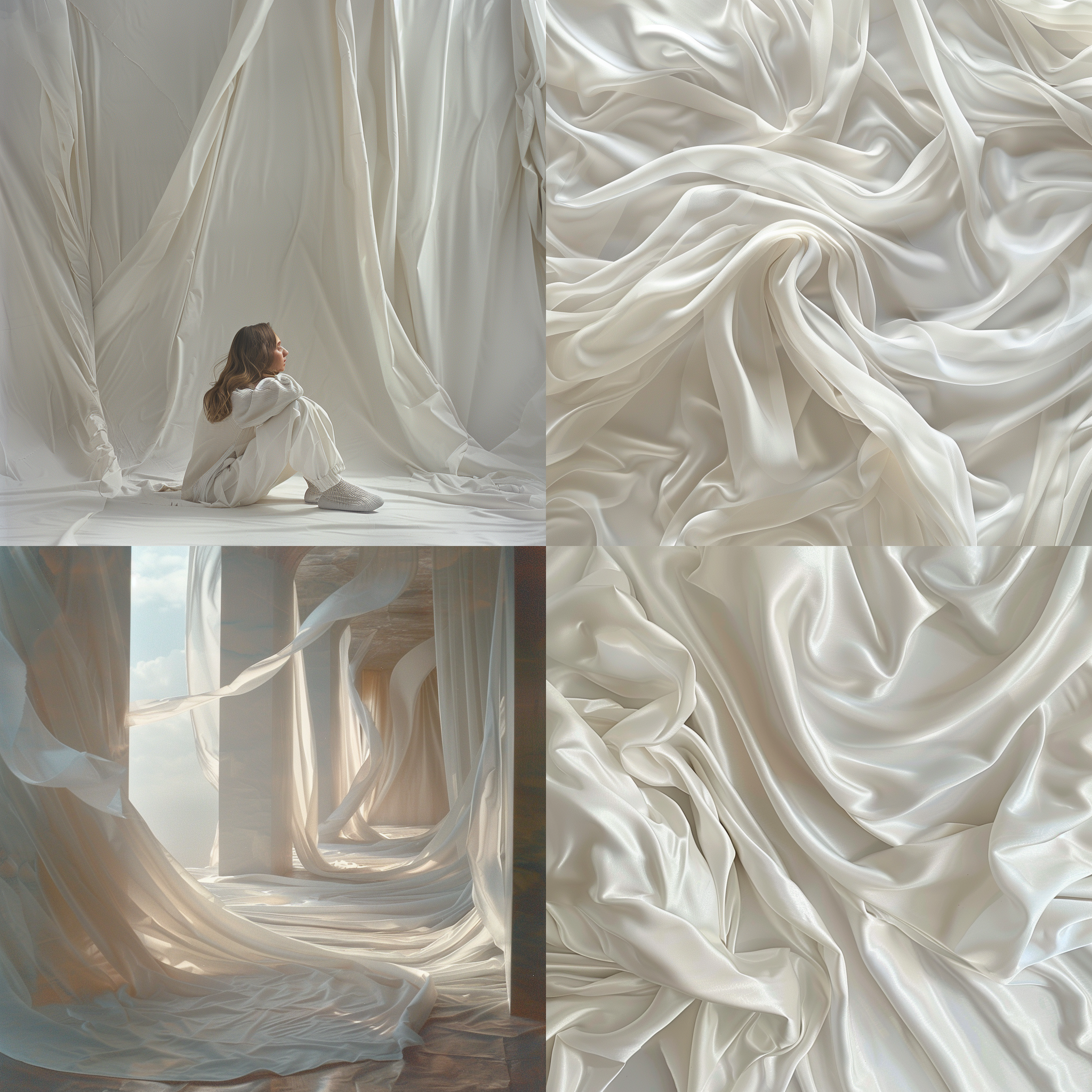 丝袜商品图以留白为意境 给观众想象空间 莫兰迪色调哑光为背景