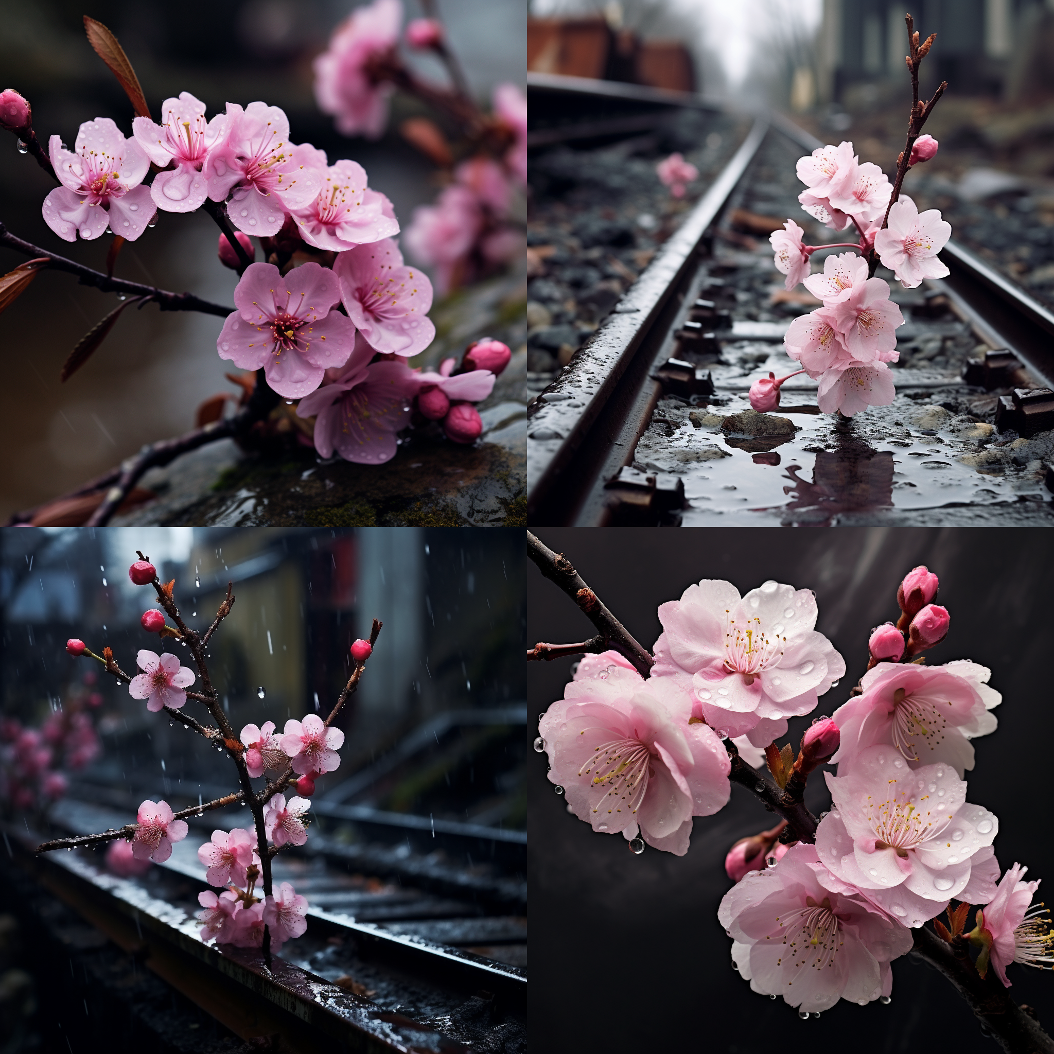 咏梅花 驿站外 断桥边 黄昏花寂寞的开 吹起了风 下起了雨 群芳都嫉妒它 花瓣飘落化成泥土 留下香味