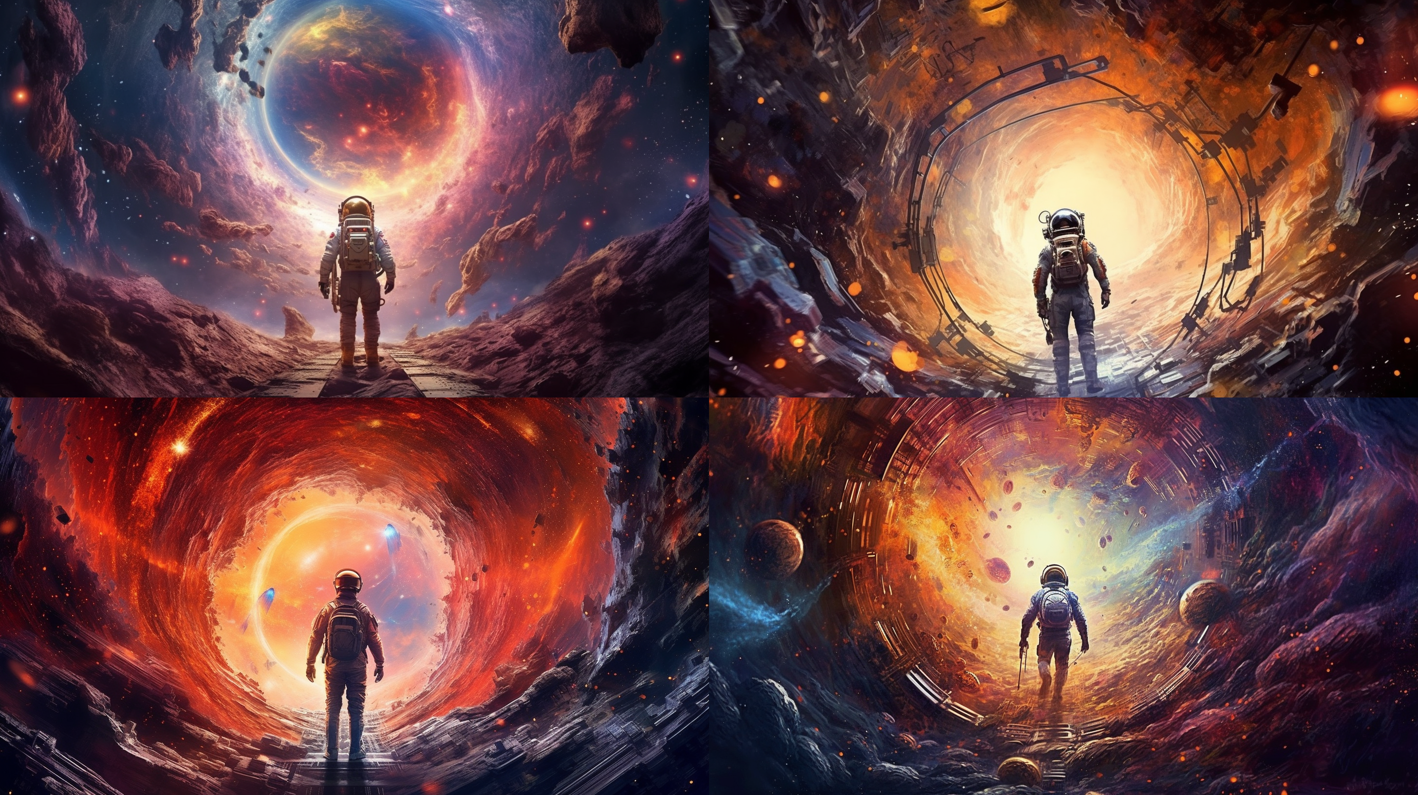 航天员 宇宙 星云 时空隧道 外星球 赛博迪利克