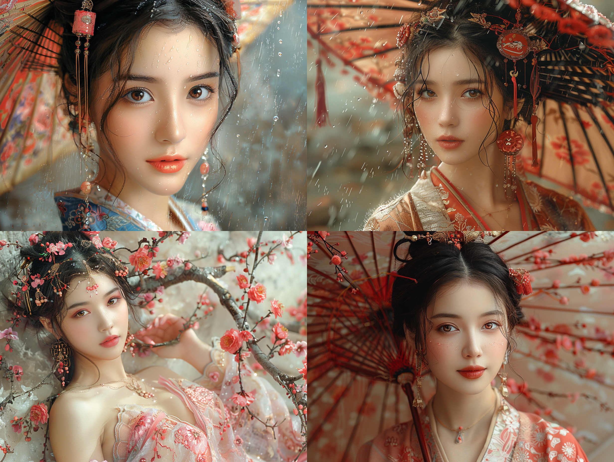 with the following advanced painting cues and photography settings, you will be able to create a piece of photography that showcases the traditional beauty of oriental women and integrates modern artistic expression. this piece will be a perfect representation of the fusion of tradition and modernity.,,in clothes