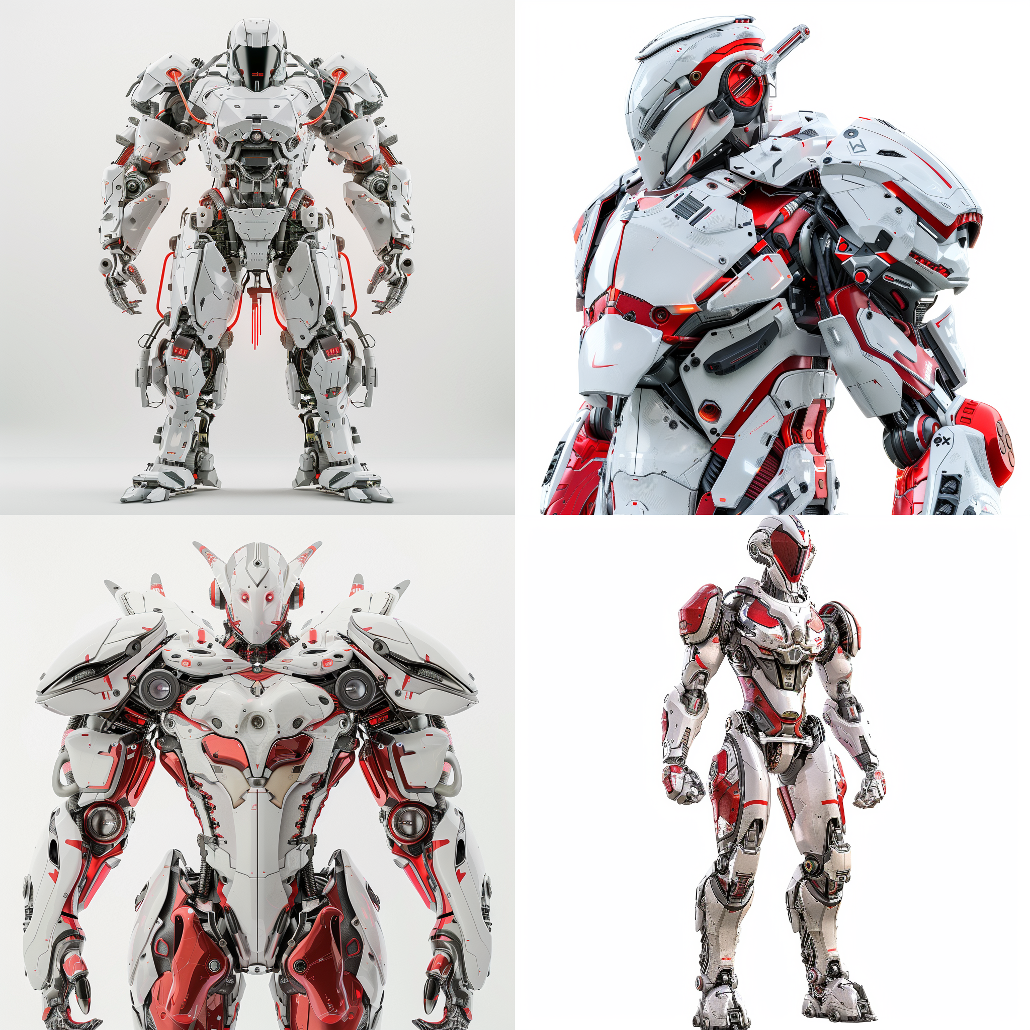 机甲飞机机器人，帅气可爱，白色背景，红白主题，未来科幻，特摄风格，全身概念图，y2kc4d oc渲染器，清晰背景，全视图，8k超高清，清晰画质，机甲穿戴，创意动作，米勒角色设计，机甲装。
