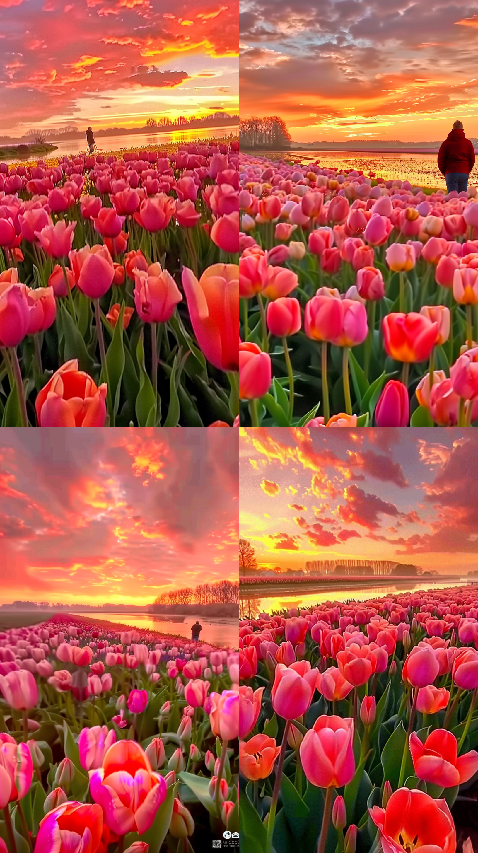 tulips, sunset panorama, still from nature documentary, celestial red flowers vibe, video, blossoming path to heaven, song, looking out at a pink ocean, the man stands out on the image, radiant morning light, good night, flora world, good morning, timelapse, images, morning dawn