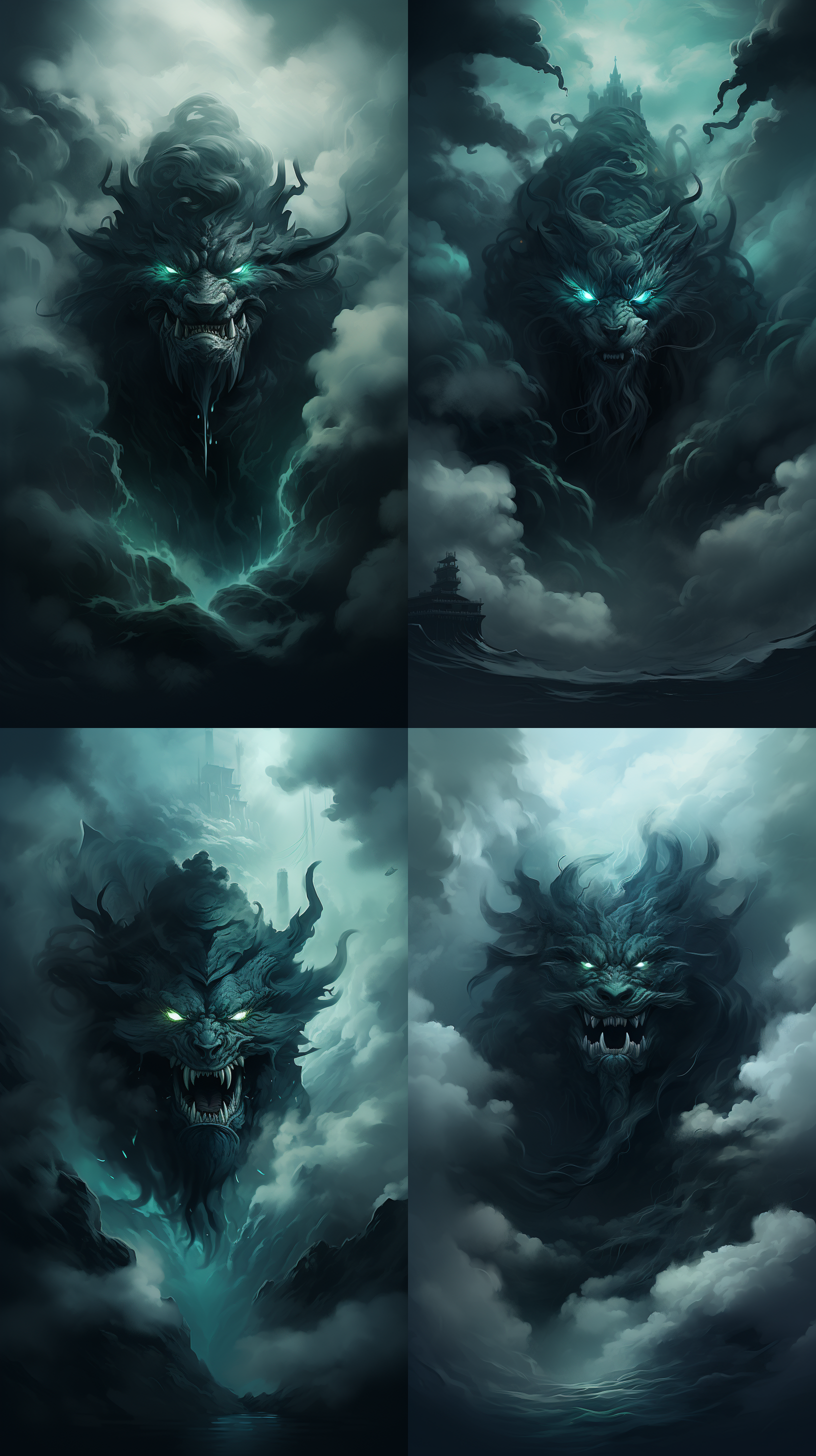 a person stands beneath a dragon formed by white clouds, exuding majestic and awe-inspiring presence. it's a stunning scene captured in 8k high-definition, presented in vertical format with wide-angle lens, featuring atmospheric lighting and high contrast, showcasing magnificent colors and solemn expression.