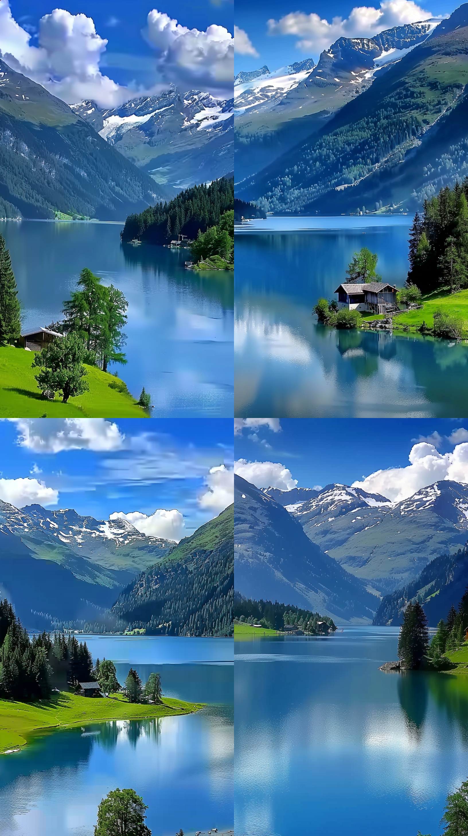 mountains and lakes, color footage, switzerland, dreamy scene, by donald roller wilson, united states, widescreen shot, inhabited on many levels, cheerful atmosphere, smartphone resolution, villages, without duplication content, sparkling cove, lush surroundings, beautiful - n 9, solitary